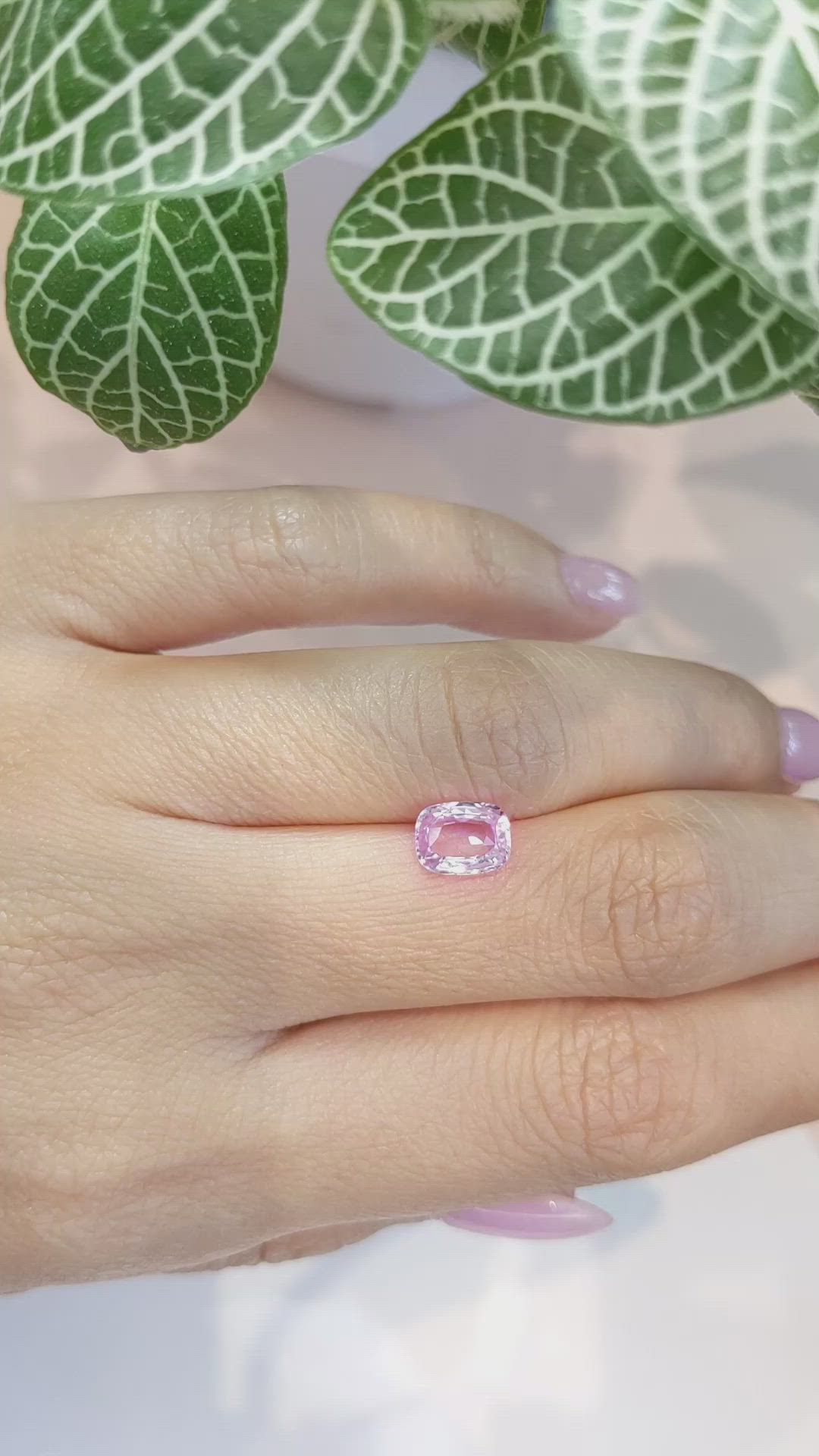 1.36 Ct. Pink Sapphire from Ceylon (Sri Lanka) Size Video
