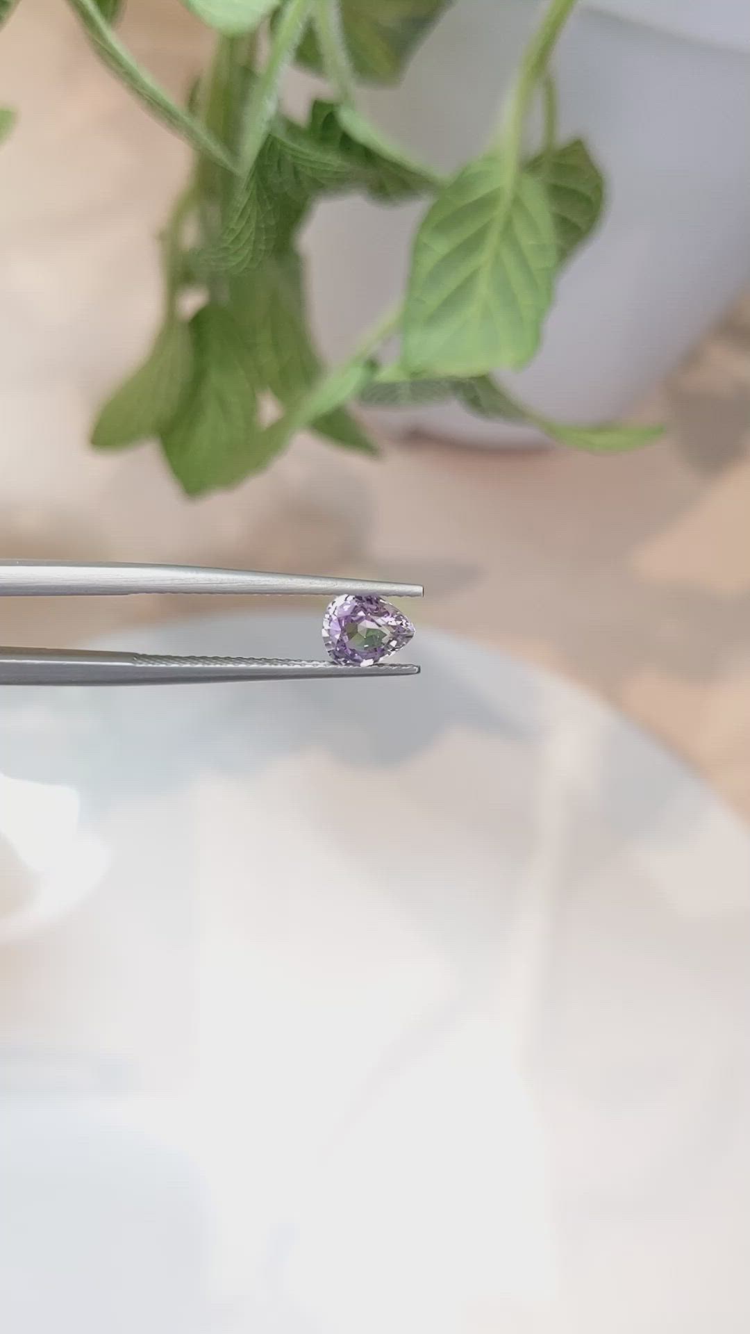 0.91 Ct. Purple Sapphire from Ceylon (Sri Lanka) Size Video