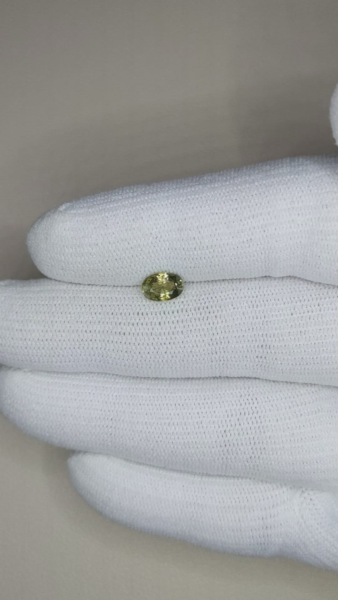 1.03 Ct. Green Sapphire from Ceylon (Sri Lanka) Size Video