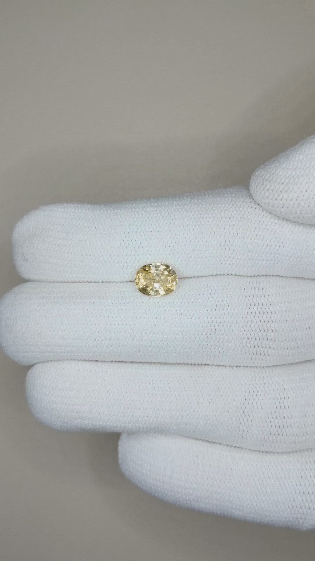 1.14 Ct. Yellow Sapphire from Ceylon (Sri Lanka) Size Video