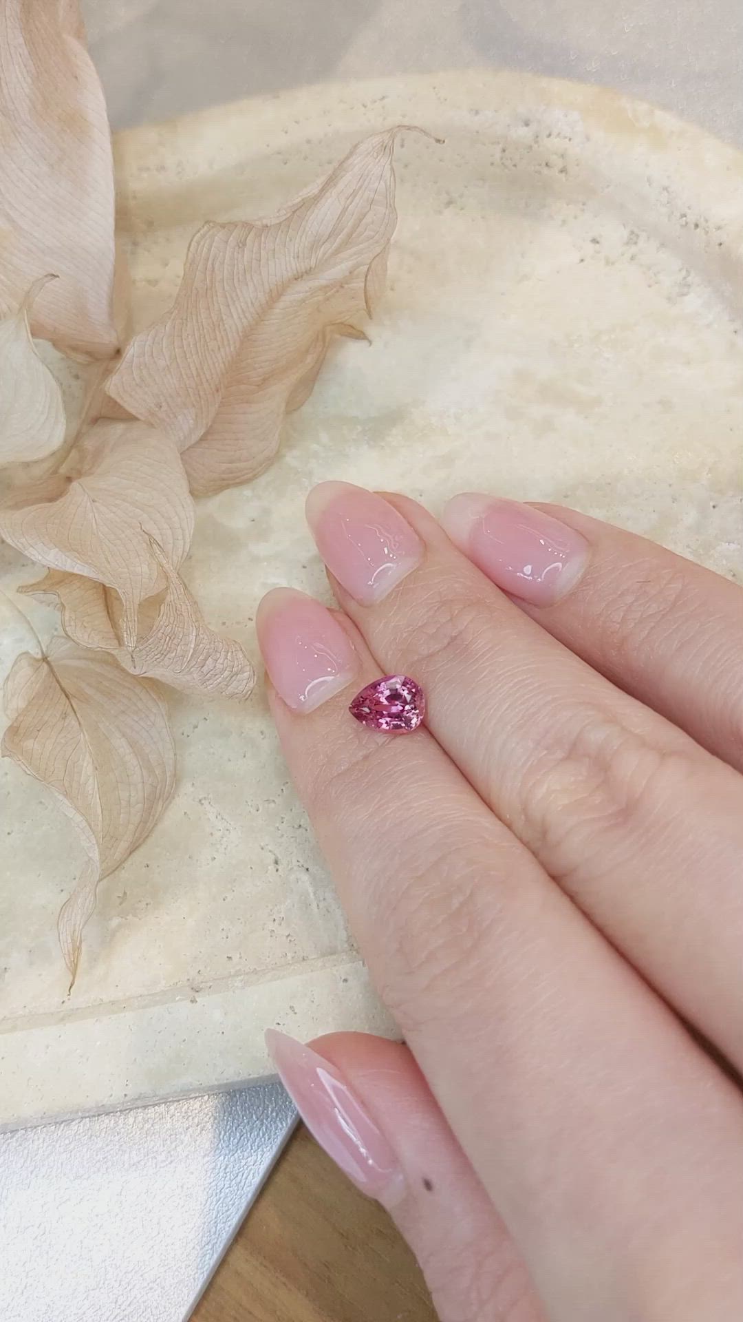 1.34 Ct. Padparadscha Sapphire from Madagascar Size Video