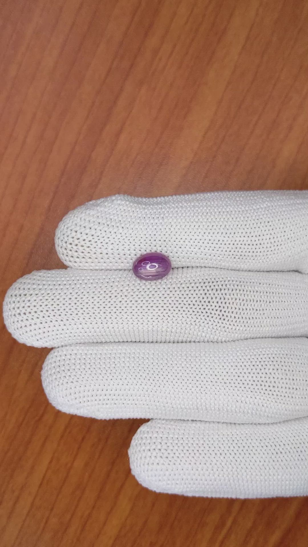 2.11 Ct. Pinkish Purple Star Sapphire from Ceylon (Sri Lanka) Size Video