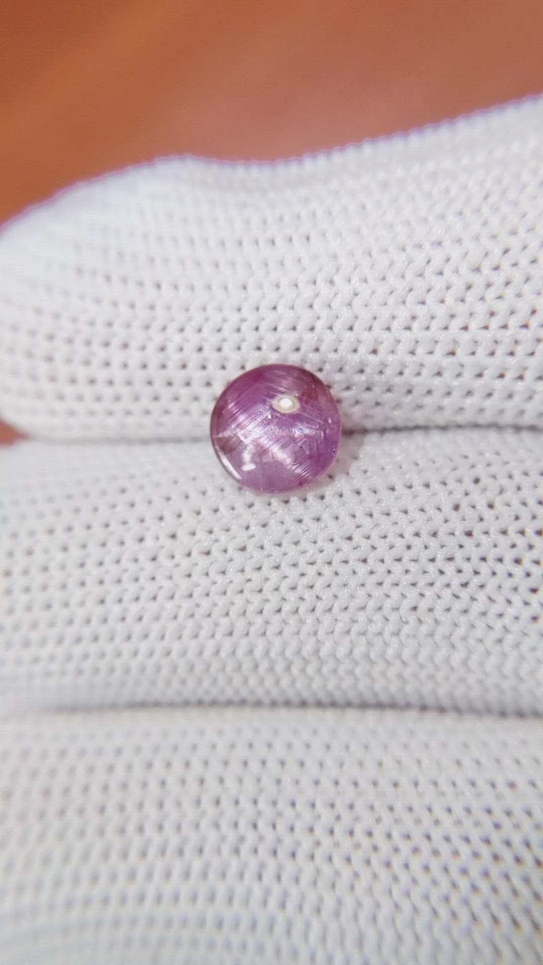 1.60 Ct. Purplish Pink Star Sapphire from Ceylon (Sri Lanka) Size Video