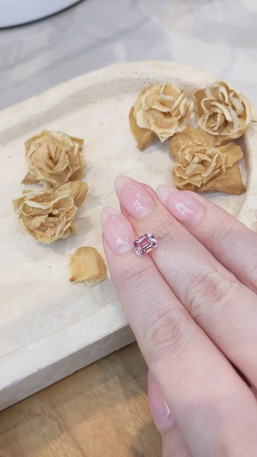 1.43 Ct. Reddish Pink Sapphire from Ceylon (Sri Lanka) Size Video