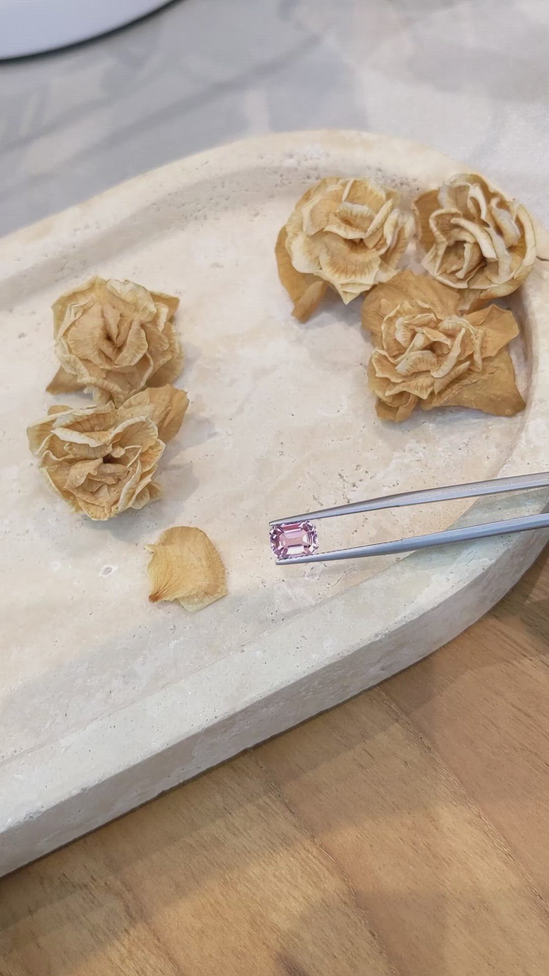 1.43 Ct. Reddish Pink Sapphire from Ceylon (Sri Lanka) Size Video