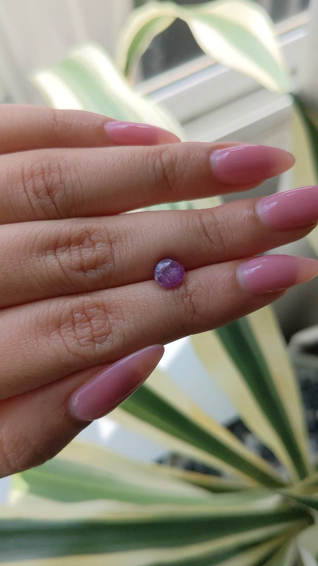 2.14 Ct. Purple Star Sapphire from Ceylon (Sri Lanka) Size Video