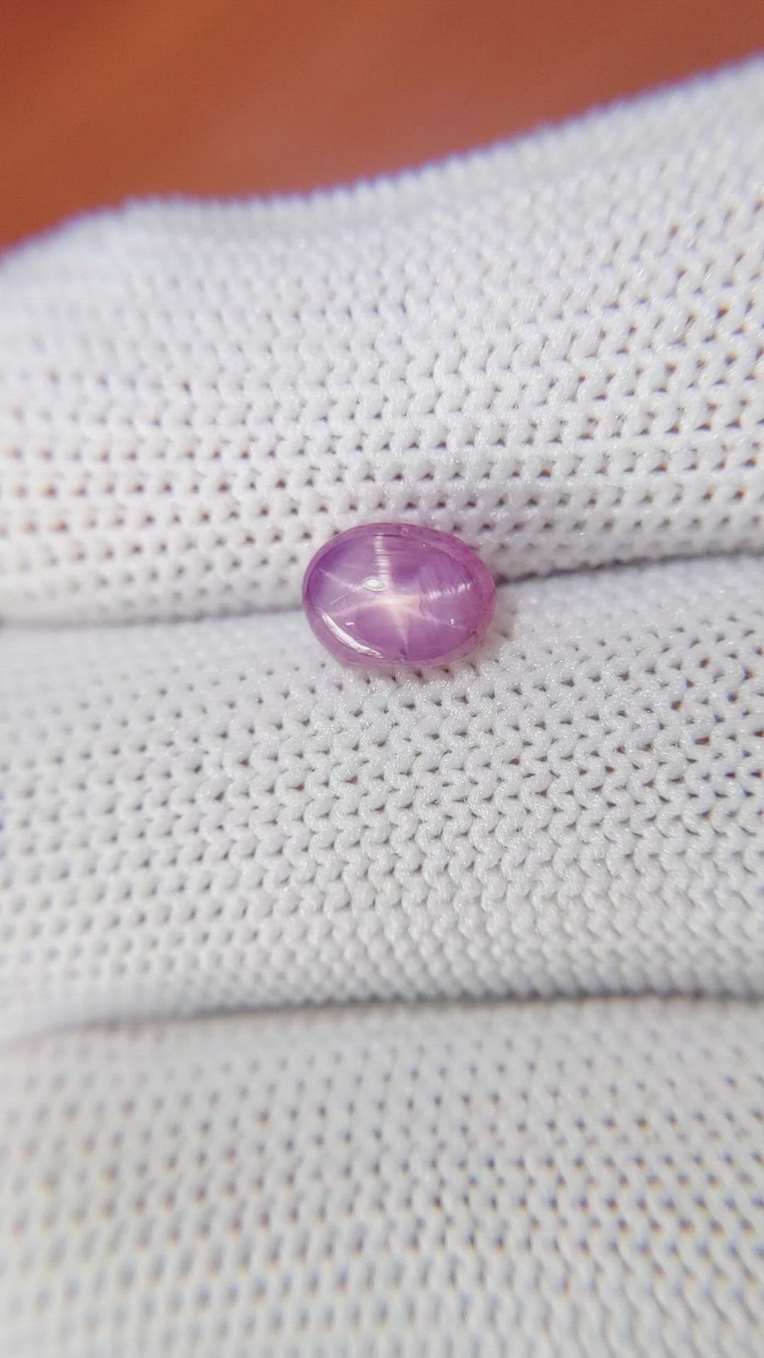 1.72 Ct. Purplish Pink Star Sapphire from Ceylon (Sri Lanka) Size Video