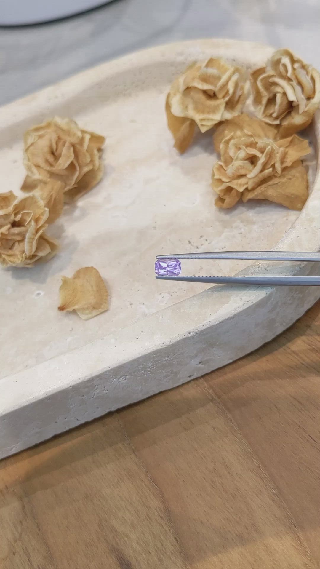 0.74 Ct. Violet Sapphire from Ceylon (Sri Lanka) Size Video