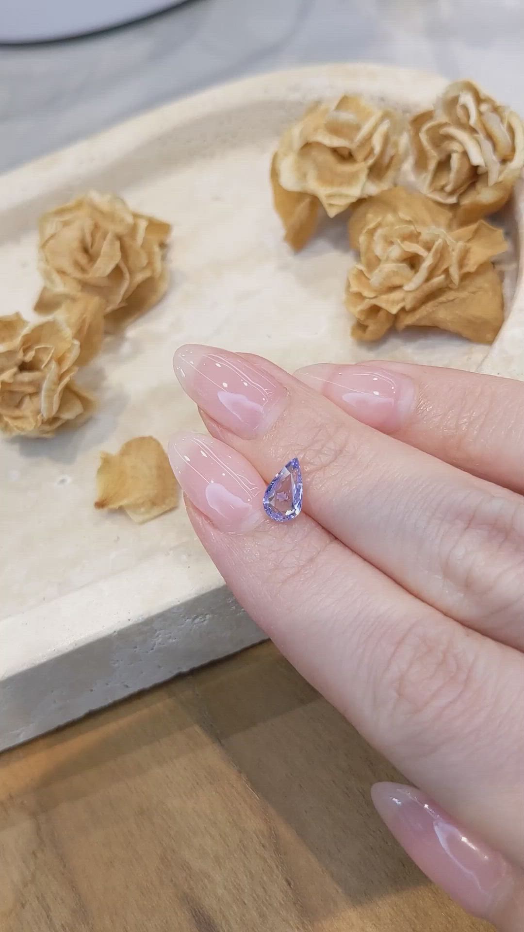 1.17 Ct. Bluish Purple Sapphire from Ceylon (Sri Lanka) Size Video