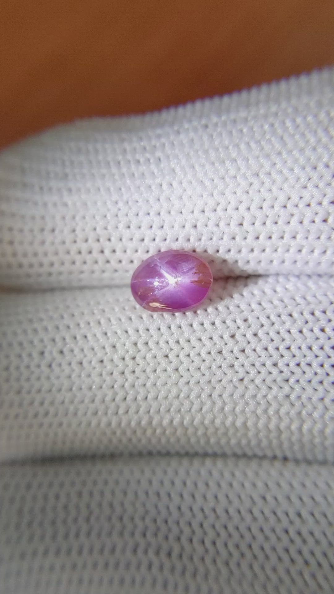 1.46 Ct. Purplish Pink Star Sapphire from Ceylon (Sri Lanka) Size Video
