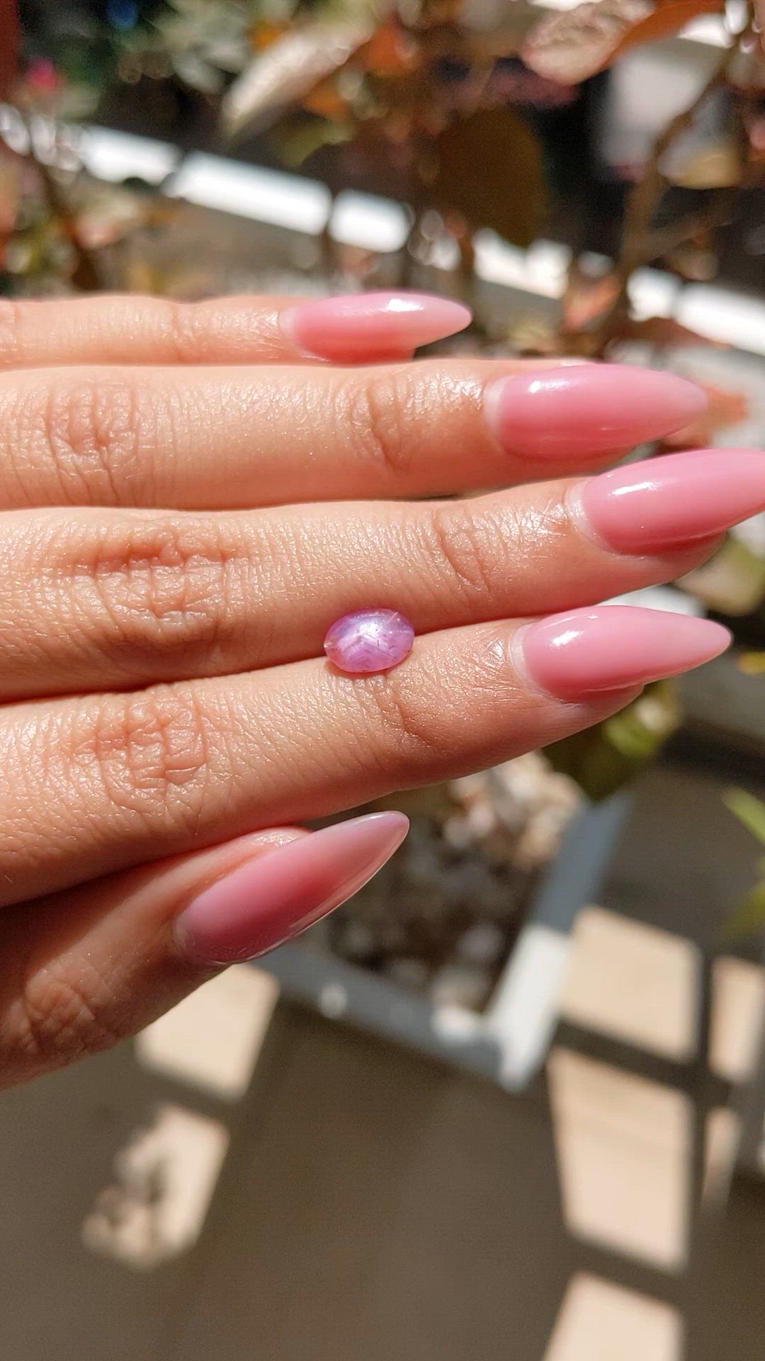 1.46 Ct. Purplish Pink Star Sapphire from Ceylon (Sri Lanka) Size Video