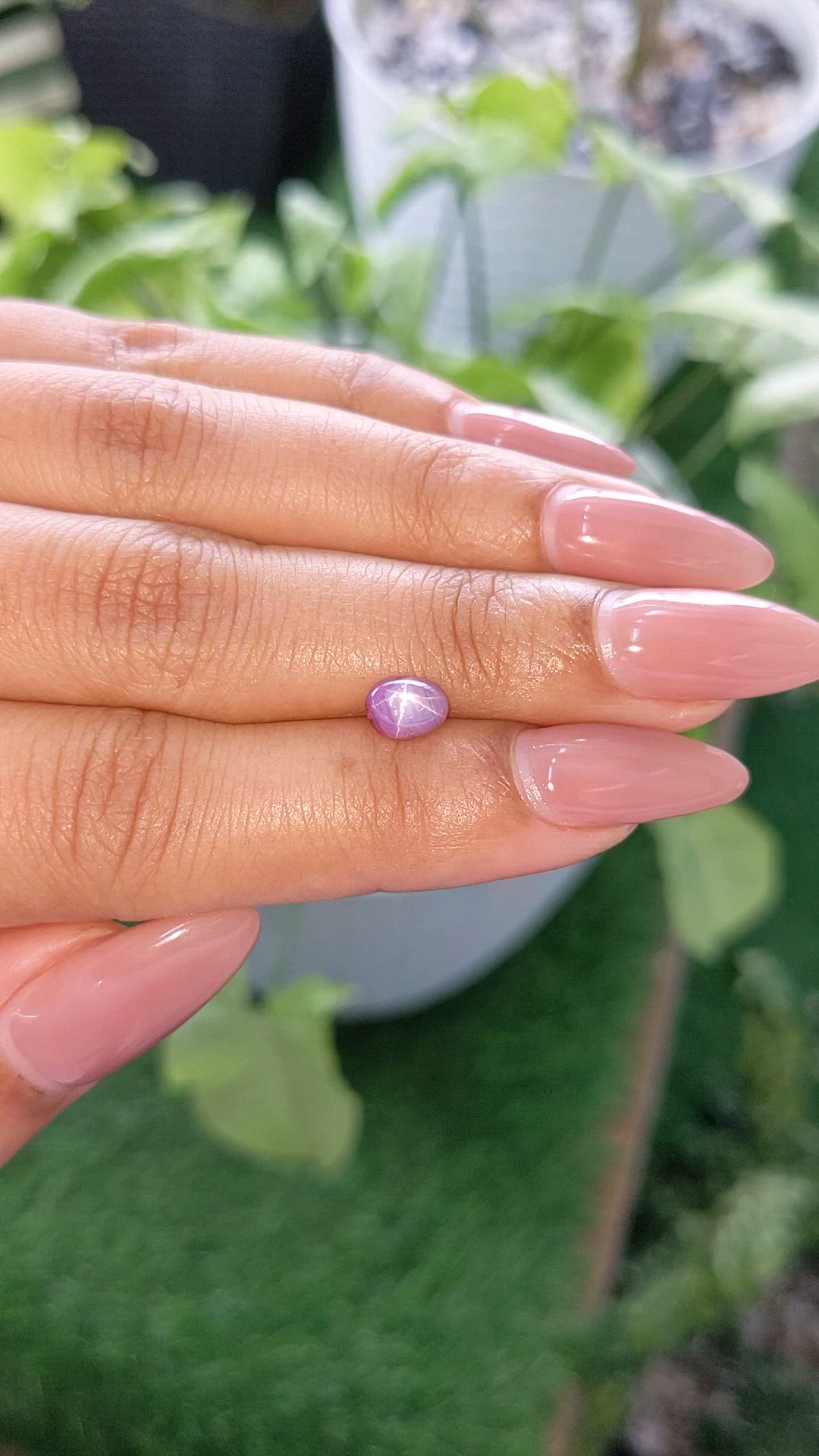 1.06 Ct. Purple Star Sapphire from Ceylon (Sri Lanka) Size Video