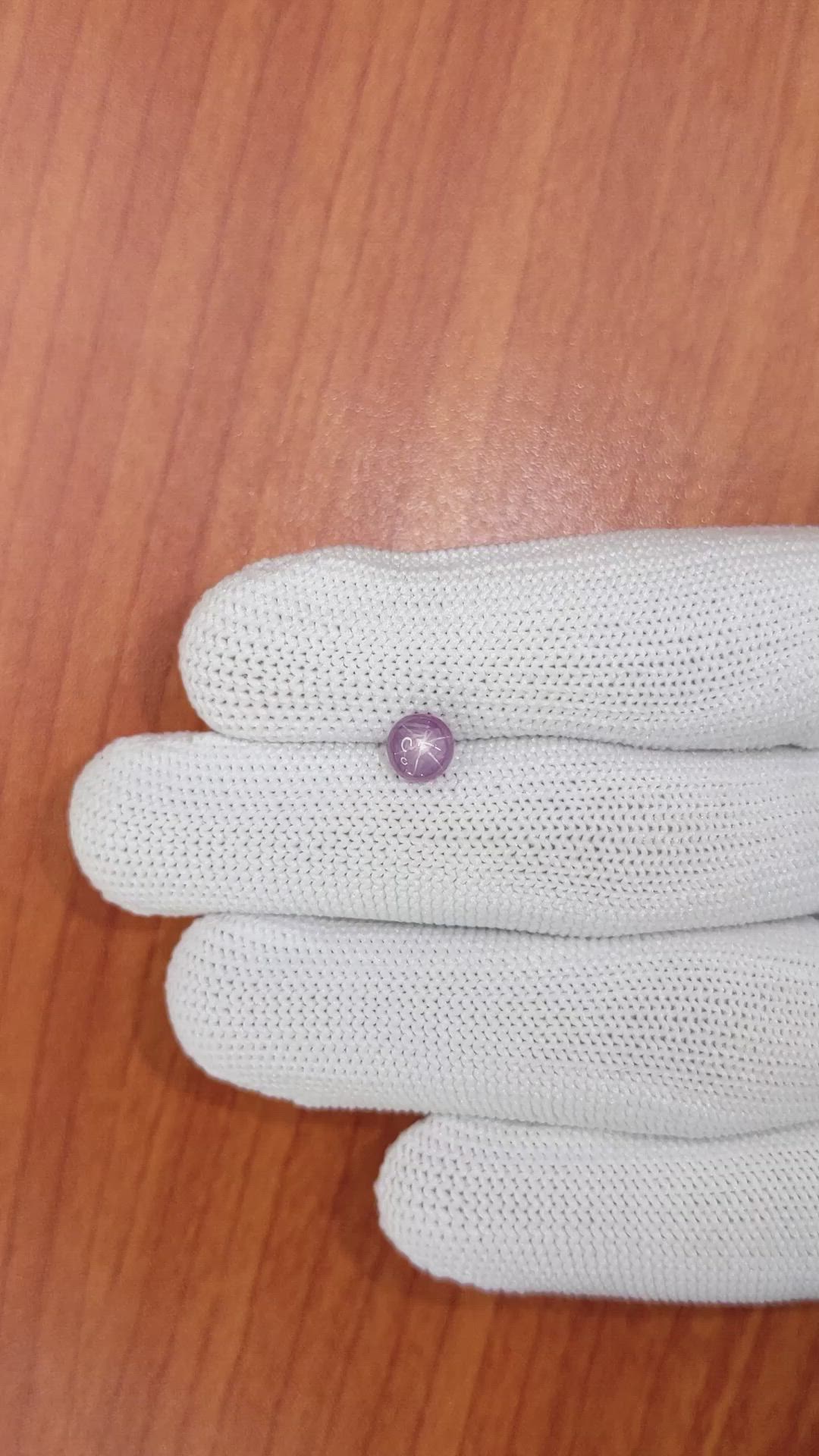 1.63 Ct. Purple Star Sapphire from Ceylon (Sri Lanka) Size Video