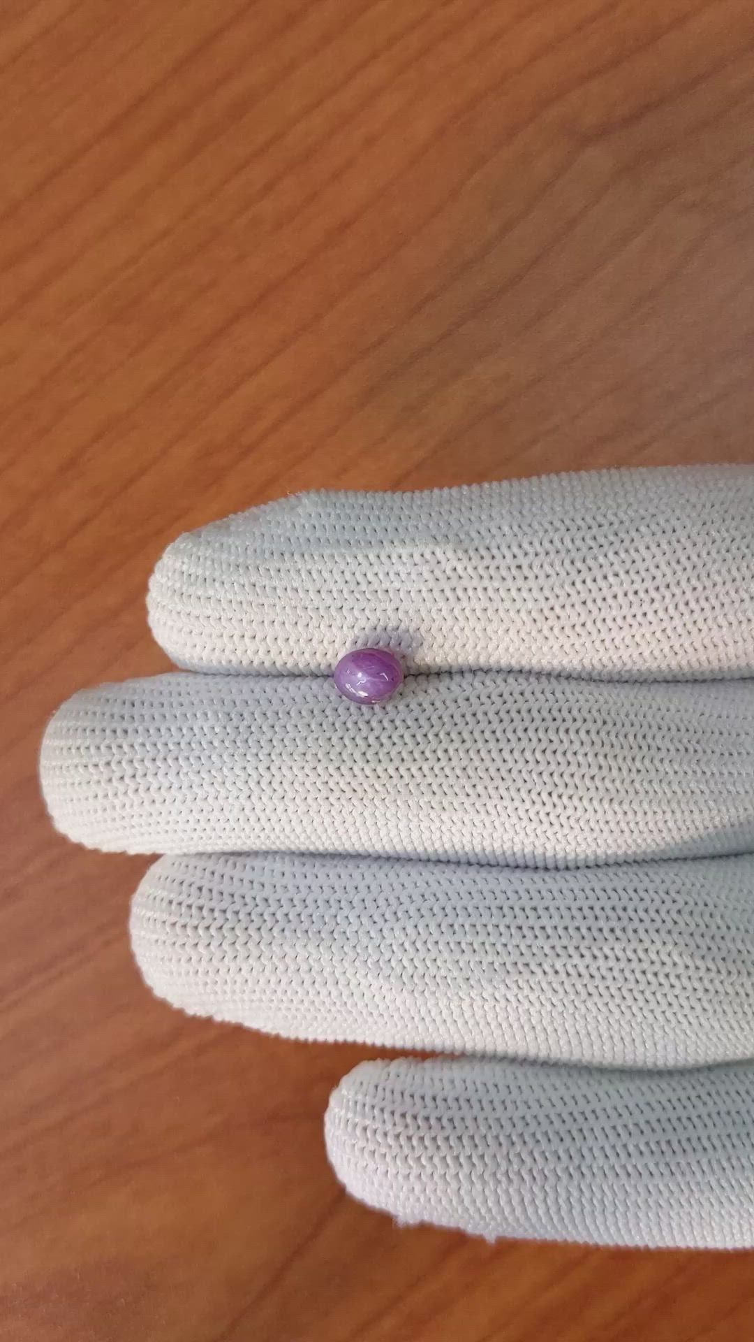 1.23 Ct. Purple Star Sapphire from Ceylon (Sri Lanka) Size Video