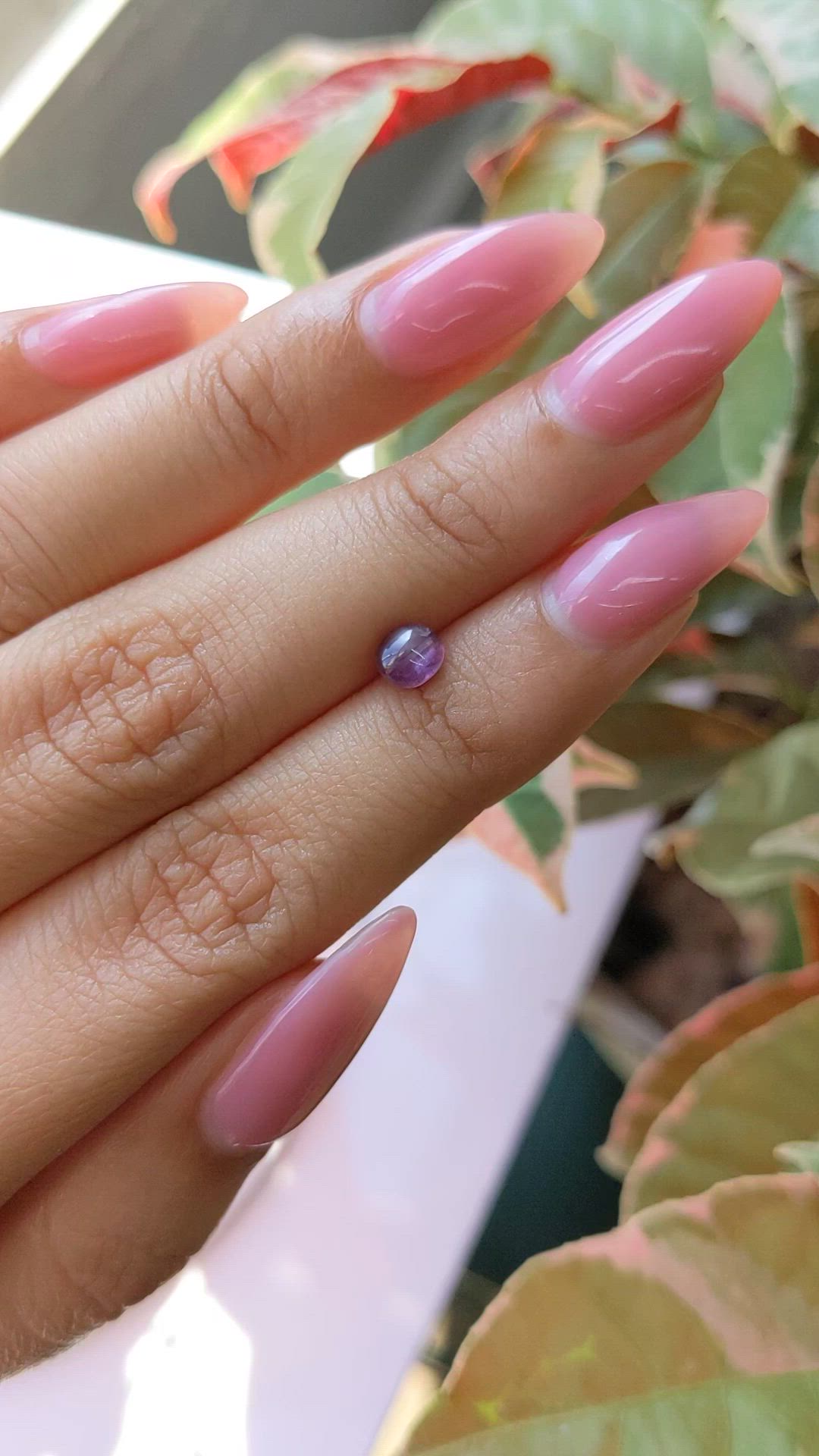 1.22 Ct. Pinkish Purple Star Sapphire from Ceylon (Sri Lanka) Size Video