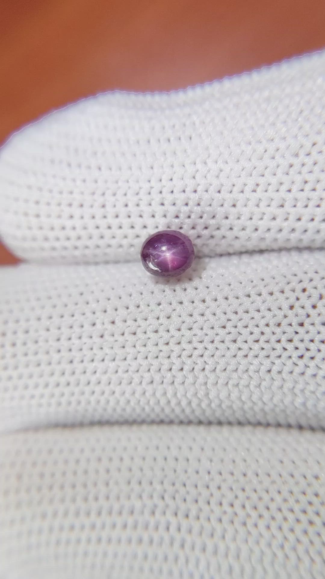 1.22 Ct. Pinkish Purple Star Sapphire from Ceylon (Sri Lanka) Size Video
