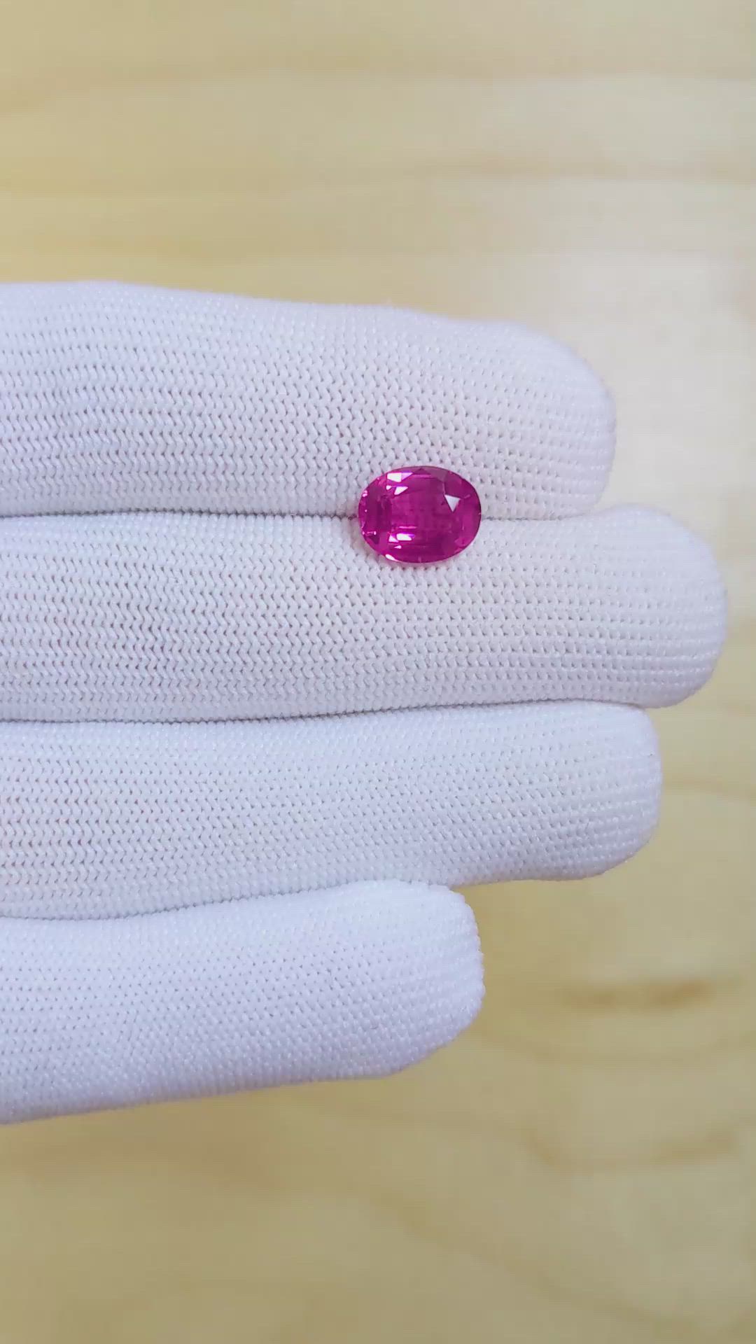 3.02 Ct. Pink Sapphire from Ceylon (Sri Lanka) Size Video