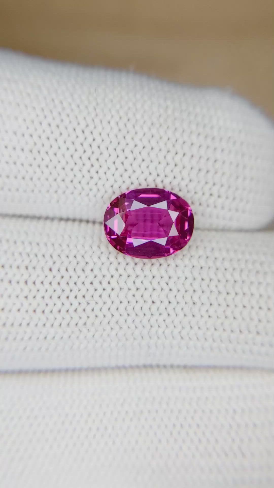 3.02 Ct. Pink Sapphire from Ceylon (Sri Lanka) Size Video
