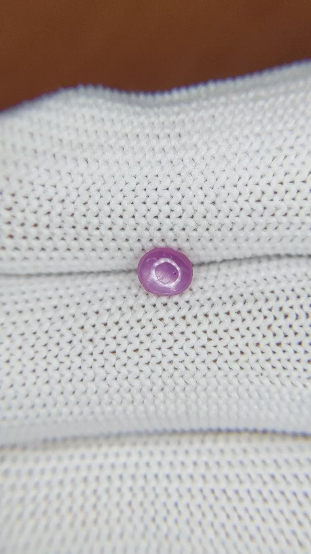 0.56 Ct. Pink Star Sapphire from Ceylon (Sri Lanka) Size Video