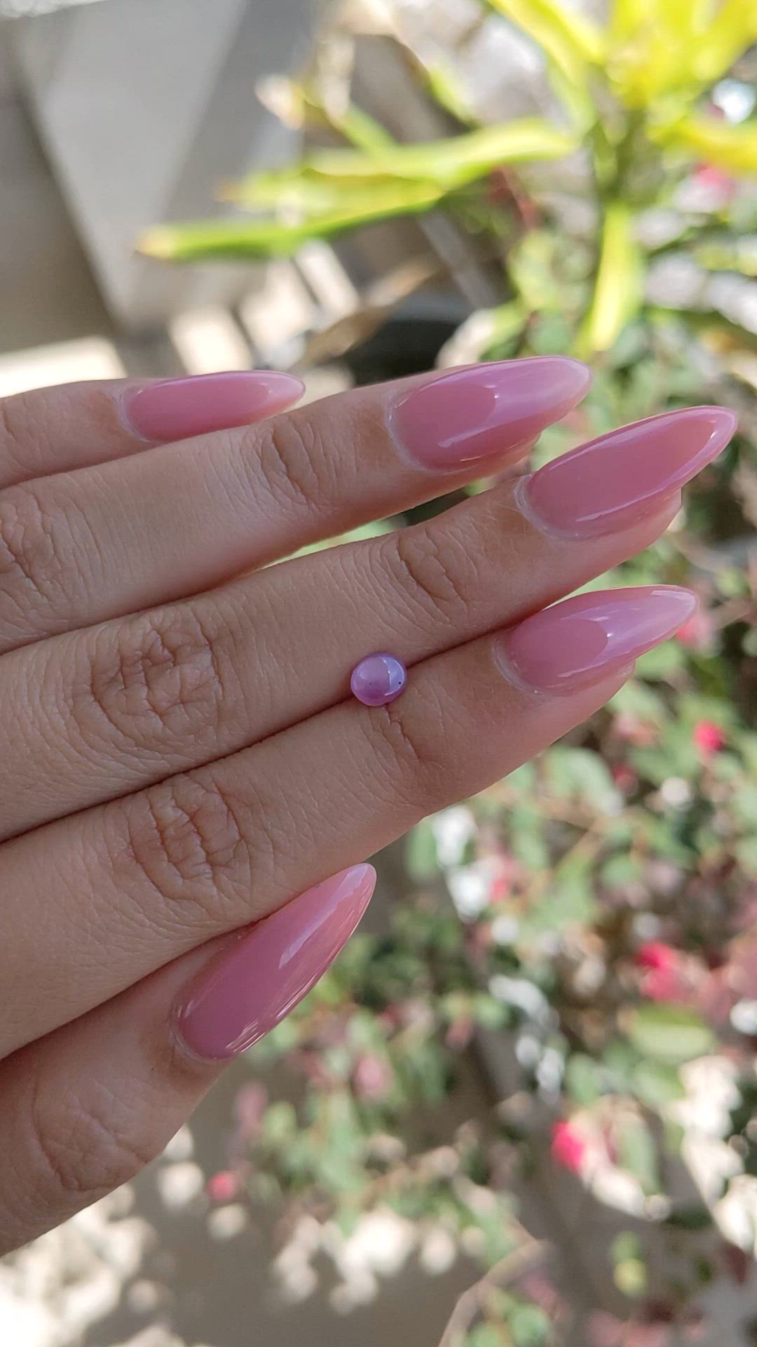 0.56 Ct. Pink Star Sapphire from Ceylon (Sri Lanka) Size Video