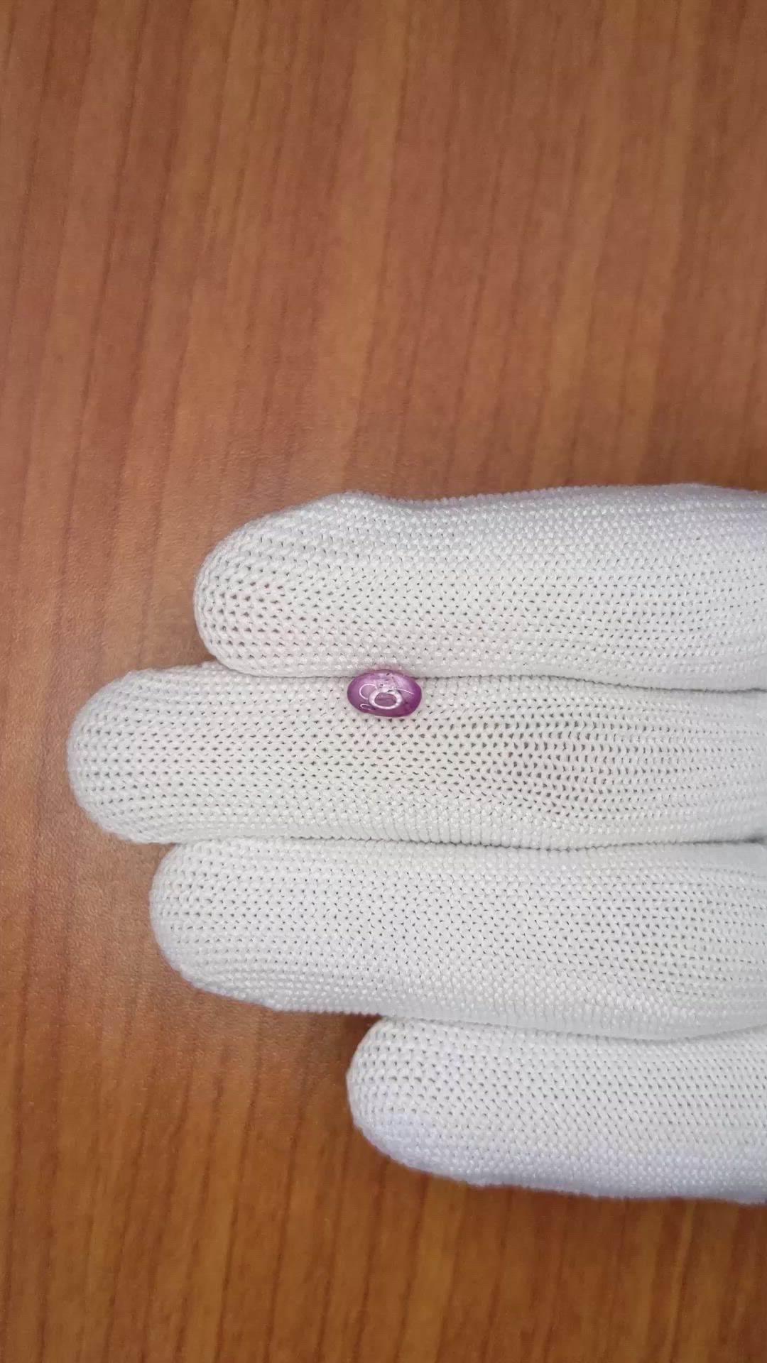 1.28 Ct. Purplish Pink Star Sapphire from Ceylon (Sri Lanka) Size Video