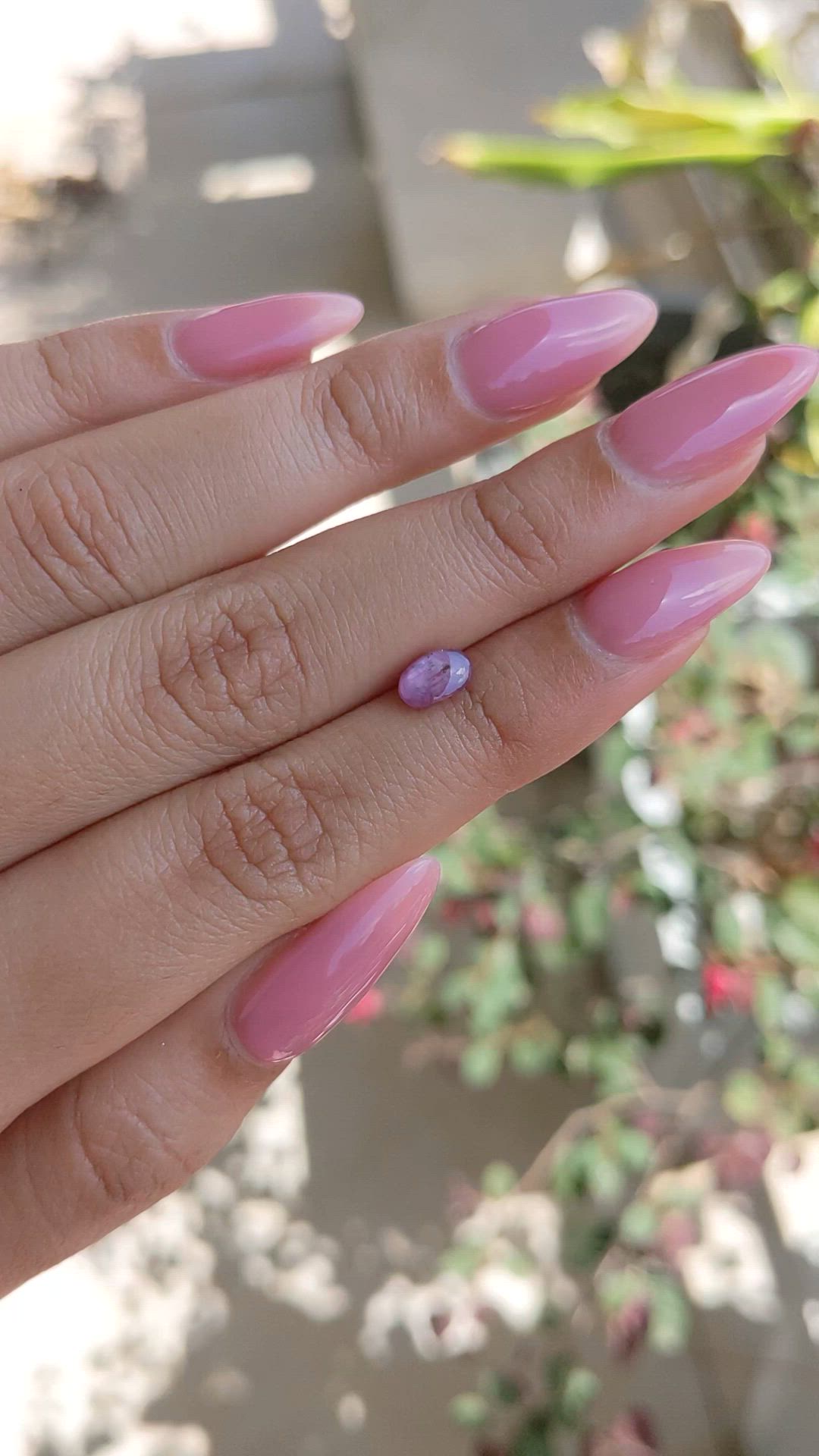 1.28 Ct. Purplish Pink Star Sapphire from Ceylon (Sri Lanka) Size Video