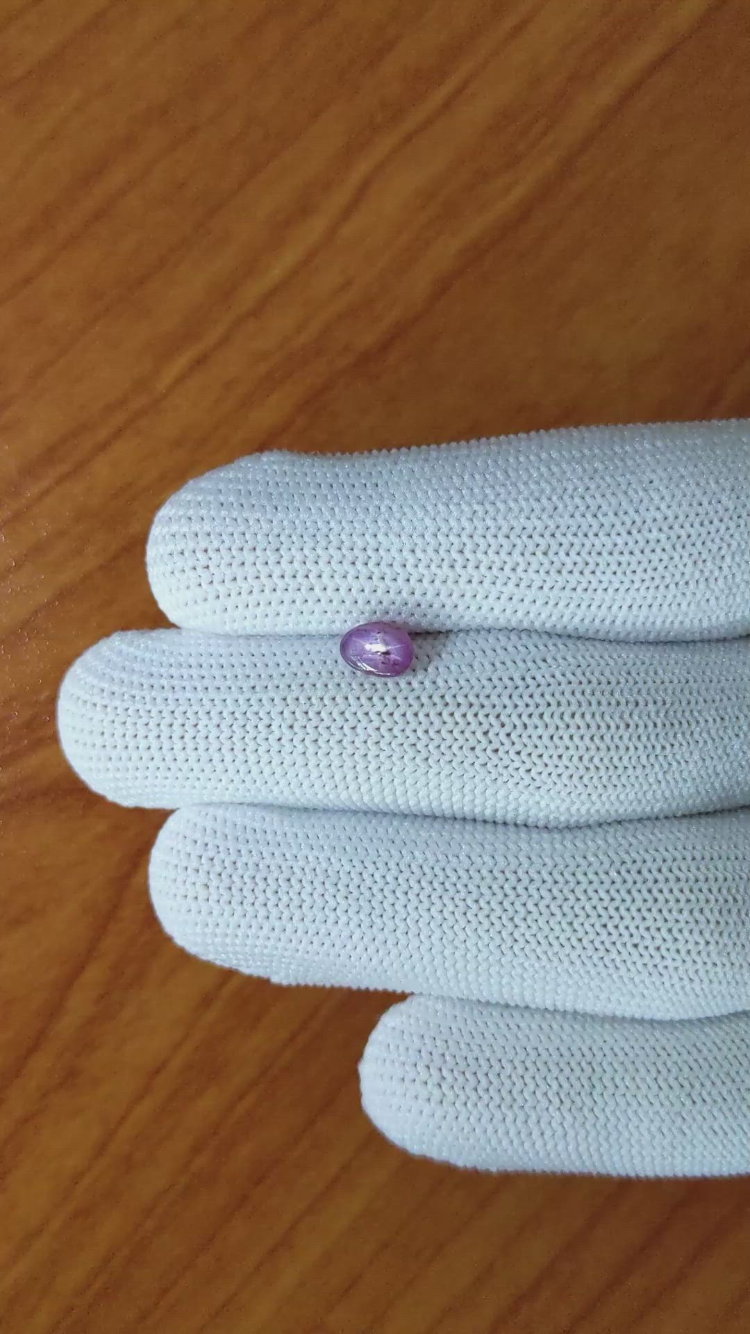 1.28 Ct. Purplish Pink Star Sapphire from Ceylon (Sri Lanka) Size Video