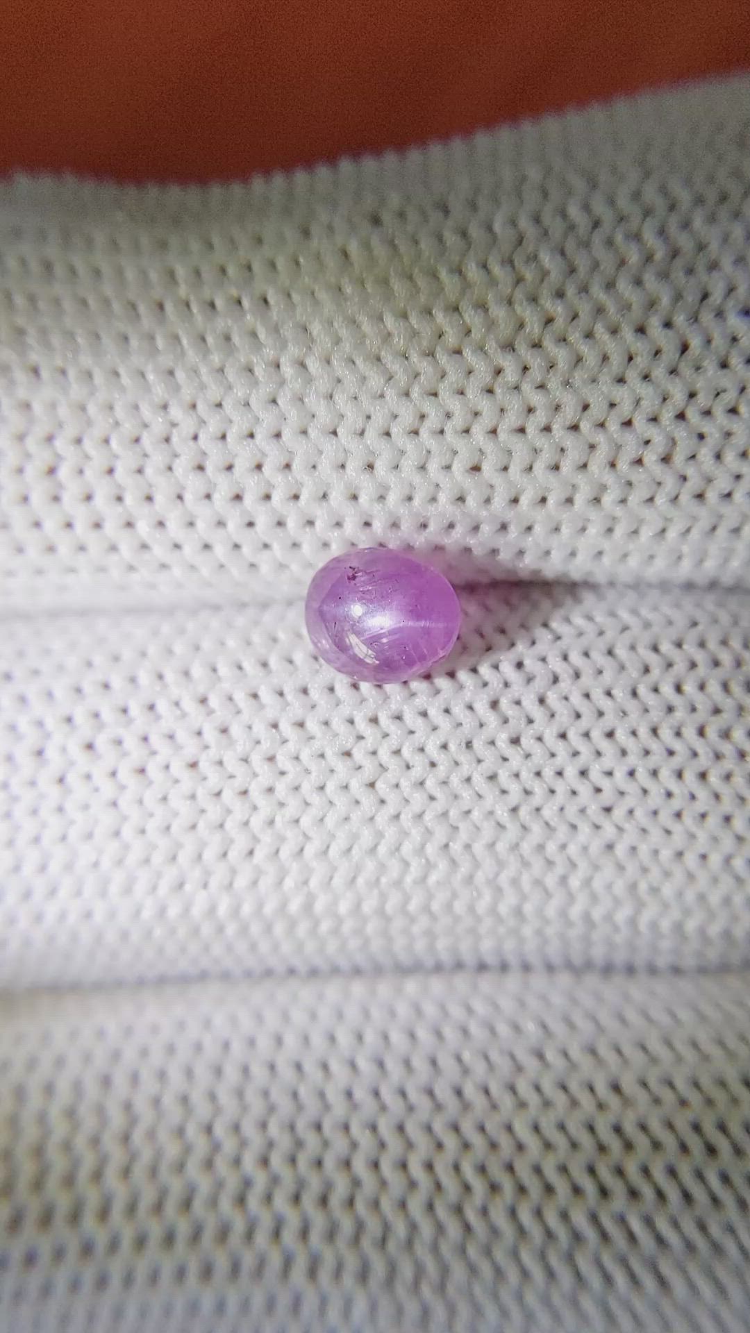 1.35 Ct. Pinkish Purple Star Sapphire from Ceylon (Sri Lanka) Size Video