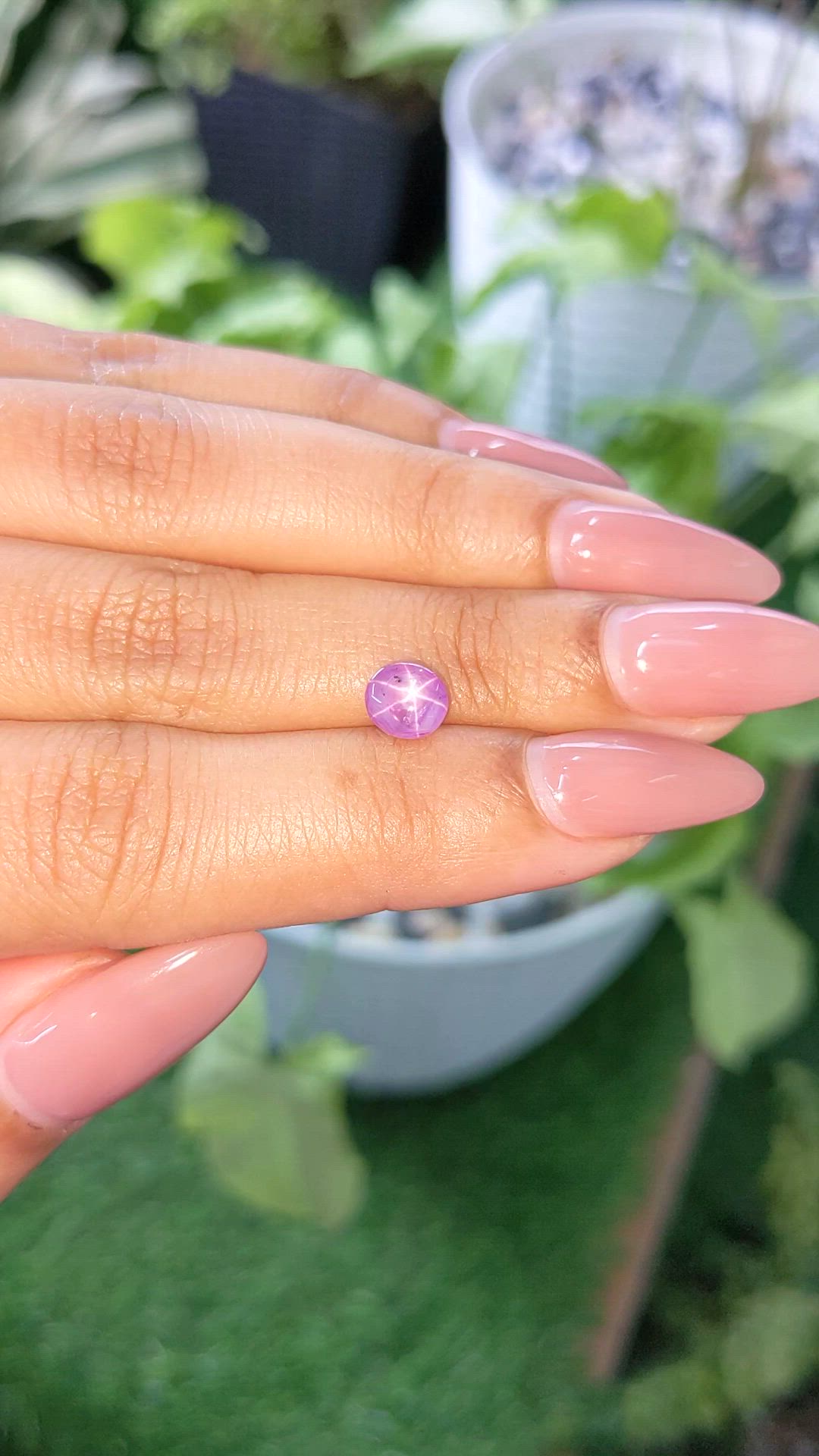 1.79 Ct. Purple Star Sapphire from Ceylon (Sri Lanka) Size Video