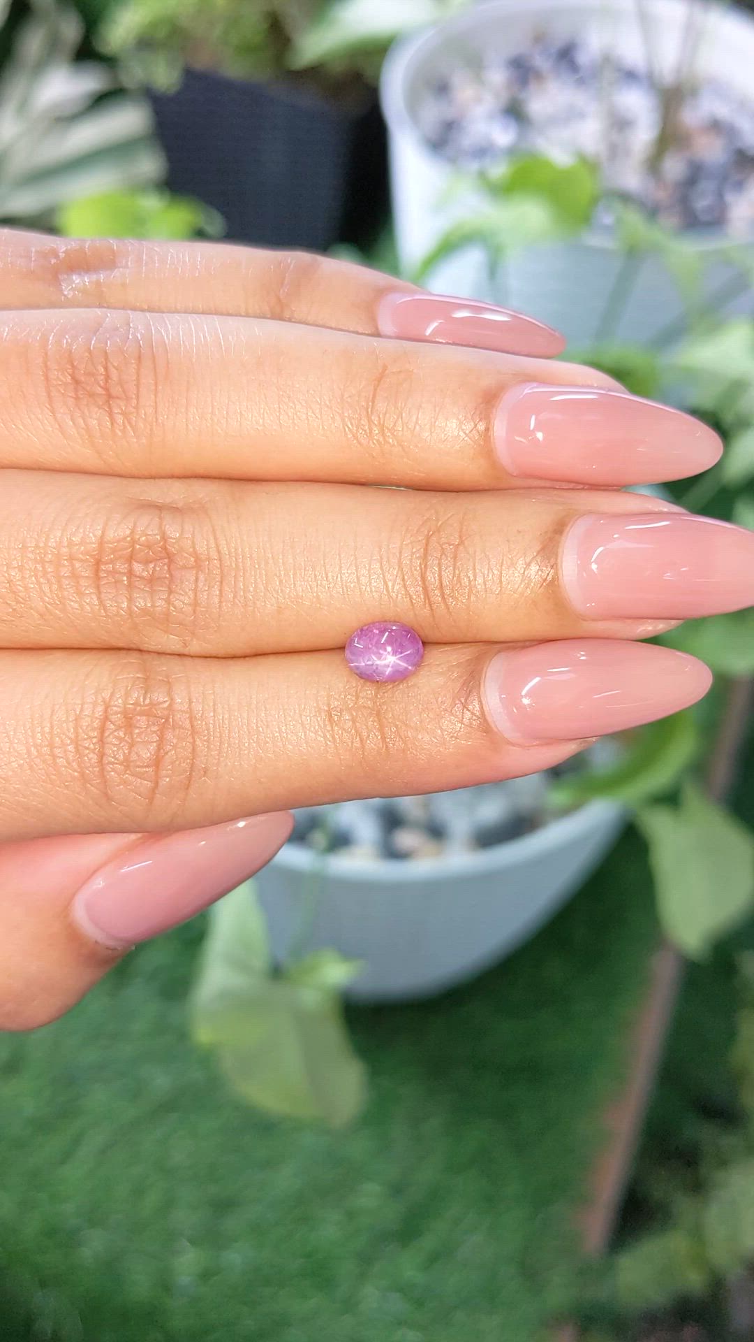 1.22 Ct. Purple Star Sapphire from Ceylon (Sri Lanka) Size Video