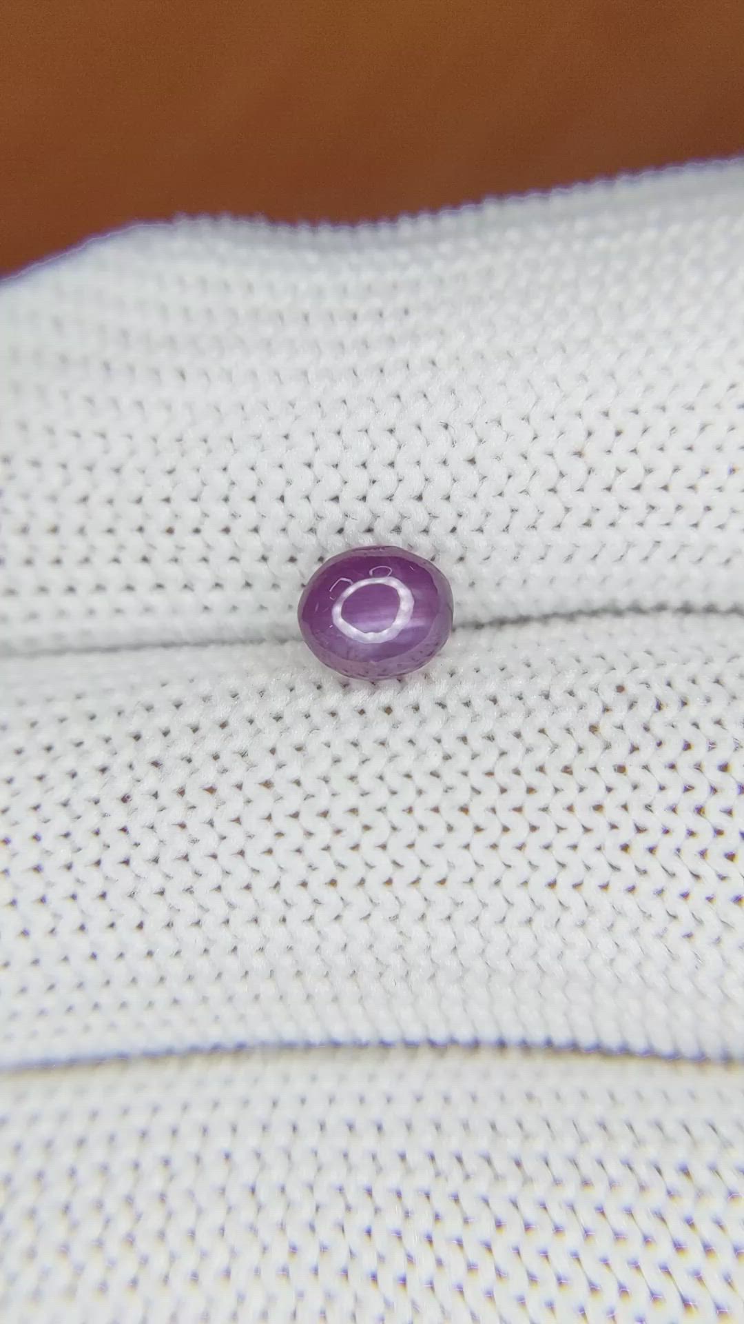 1.23 Ct. Purple Star Sapphire from Ceylon (Sri Lanka) Size Video