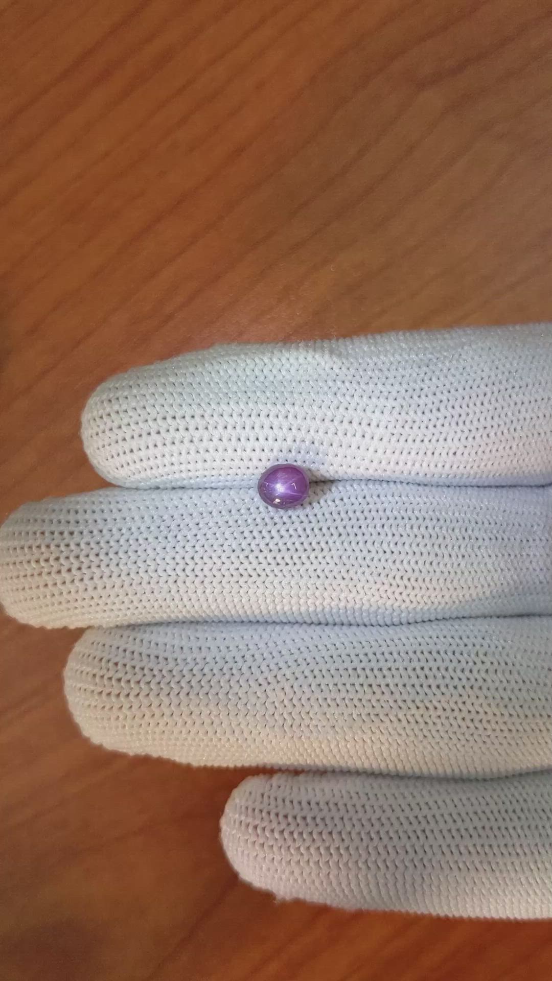 1.23 Ct. Purple Star Sapphire from Ceylon (Sri Lanka) Size Video
