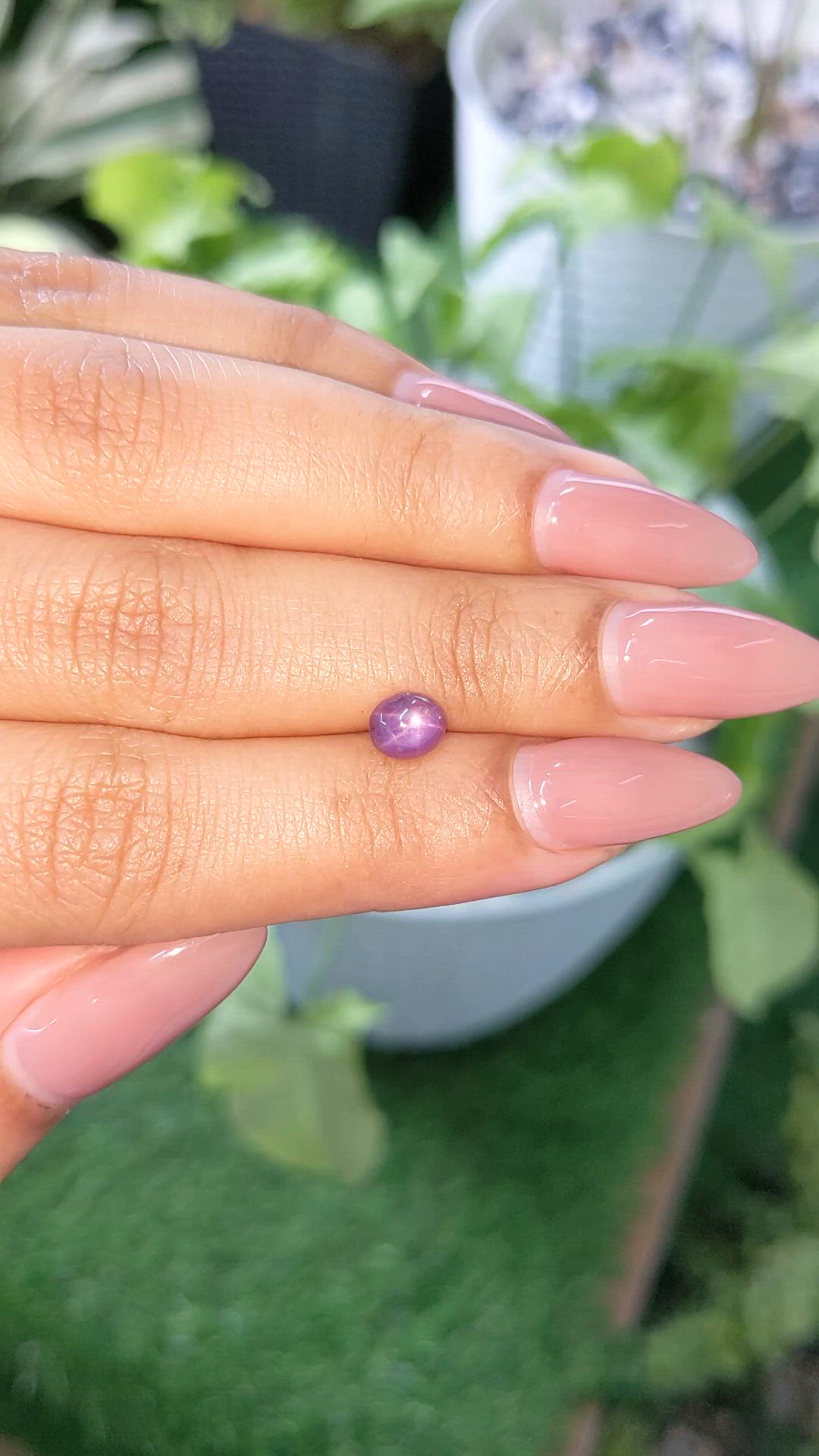 1.23 Ct. Purple Star Sapphire from Ceylon (Sri Lanka) Size Video