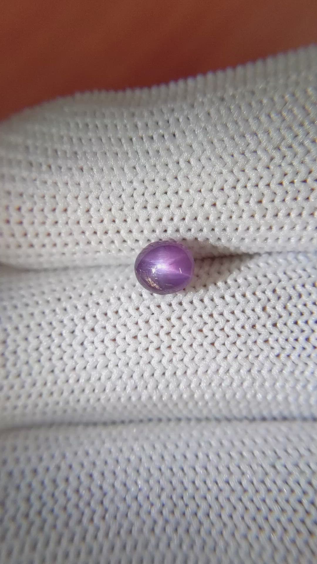 1.23 Ct. Purple Star Sapphire from Ceylon (Sri Lanka) Size Video