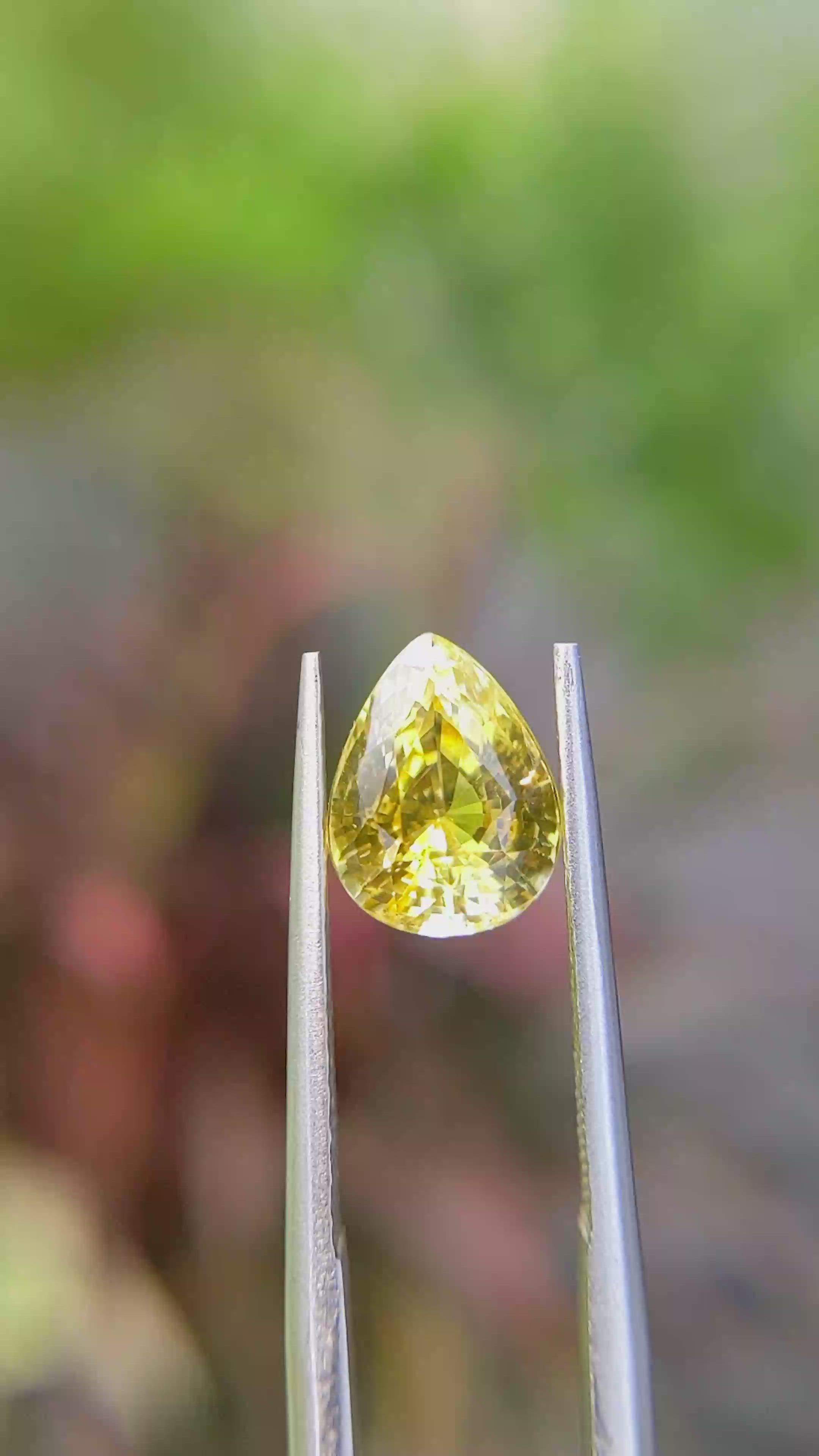 3.00 Ct. Yellow Sapphire from Ceylon (Sri Lanka) Size Video