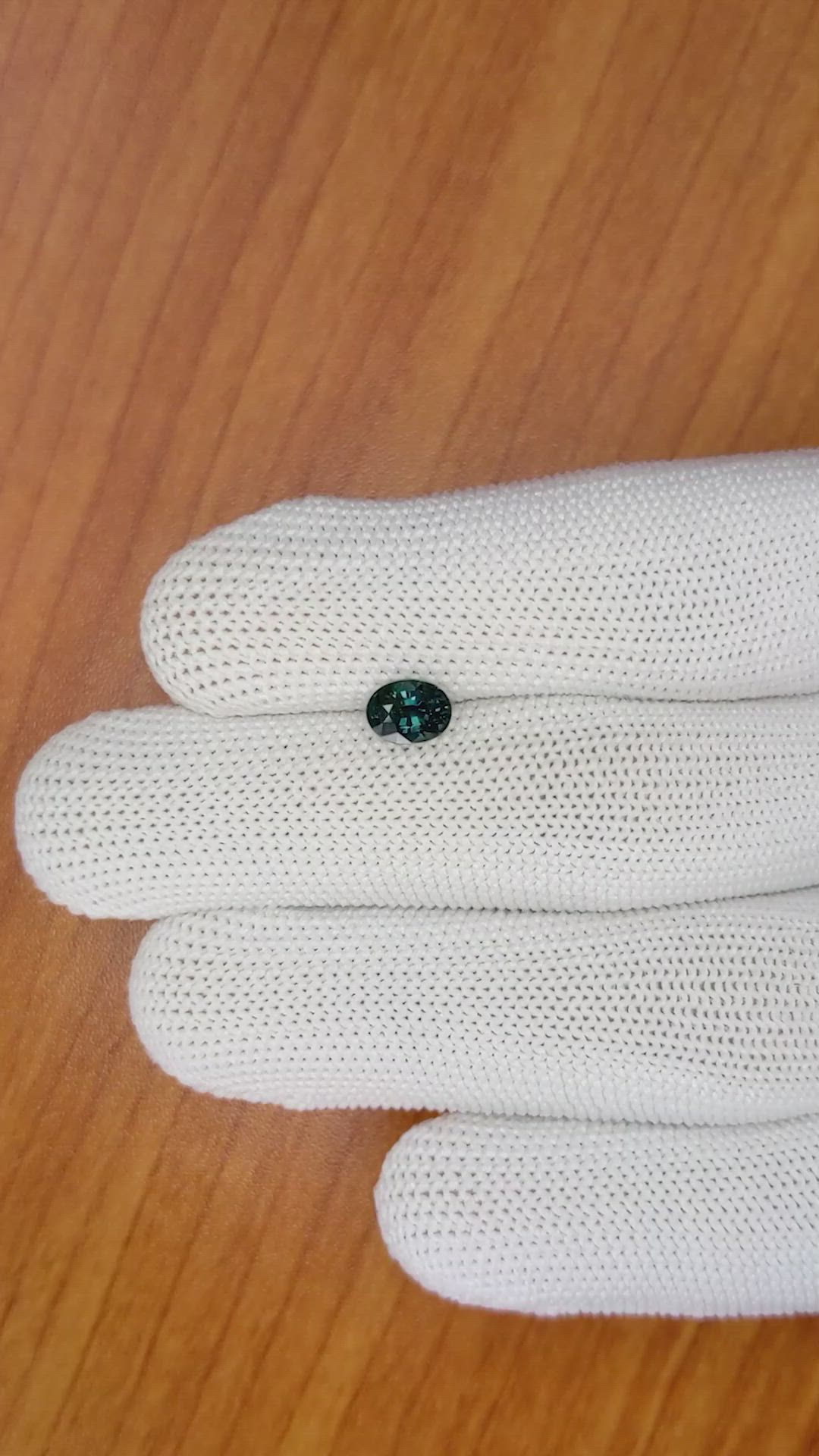 1.00 Ct. Bluish Green Sapphire from Madagascar Size Video