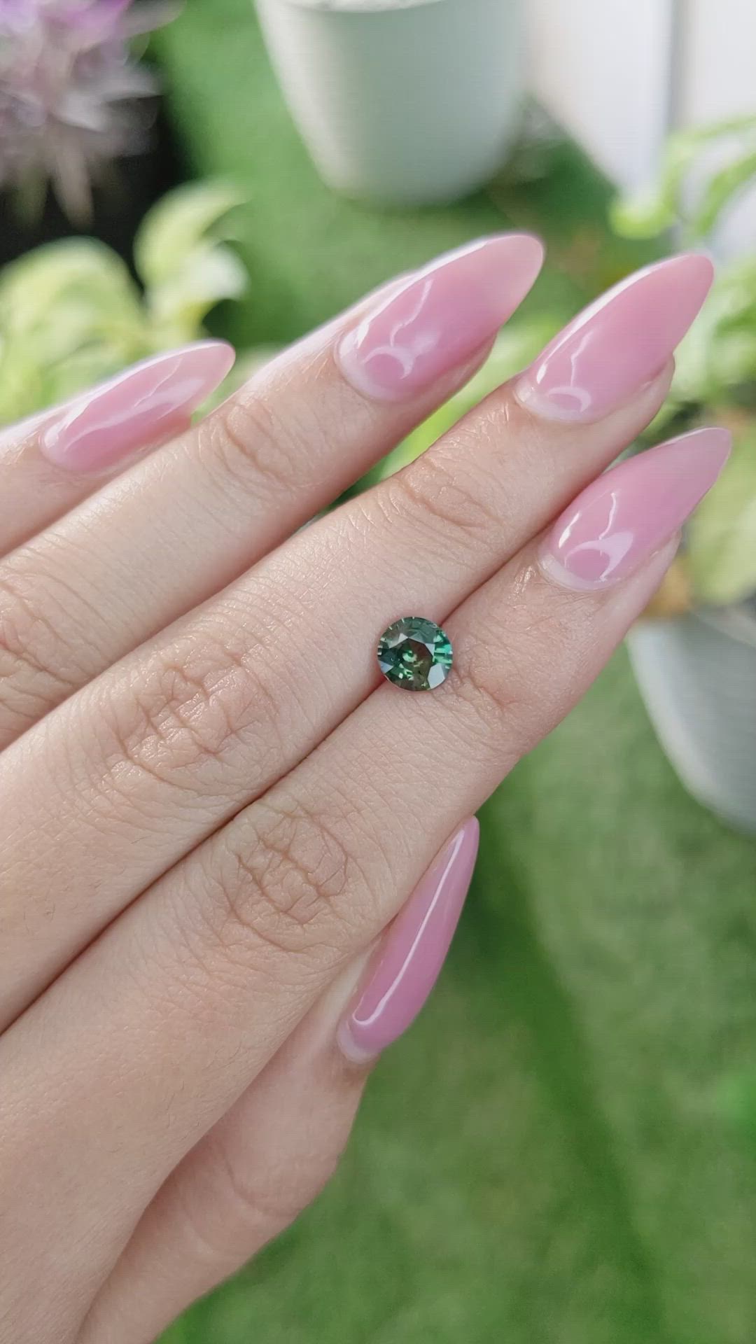 0.99 Ct. Green Sapphire from Madagascar Size Video