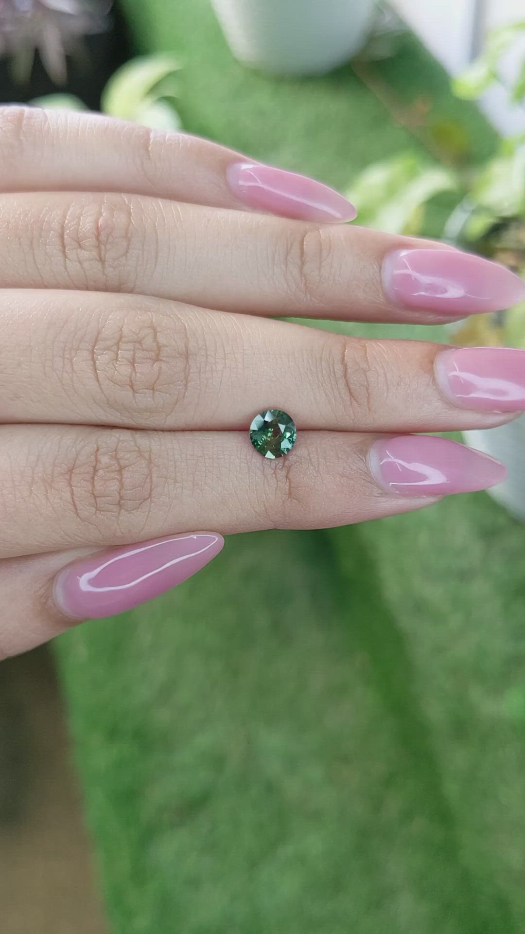 0.99 Ct. Green Sapphire from Madagascar Size Video