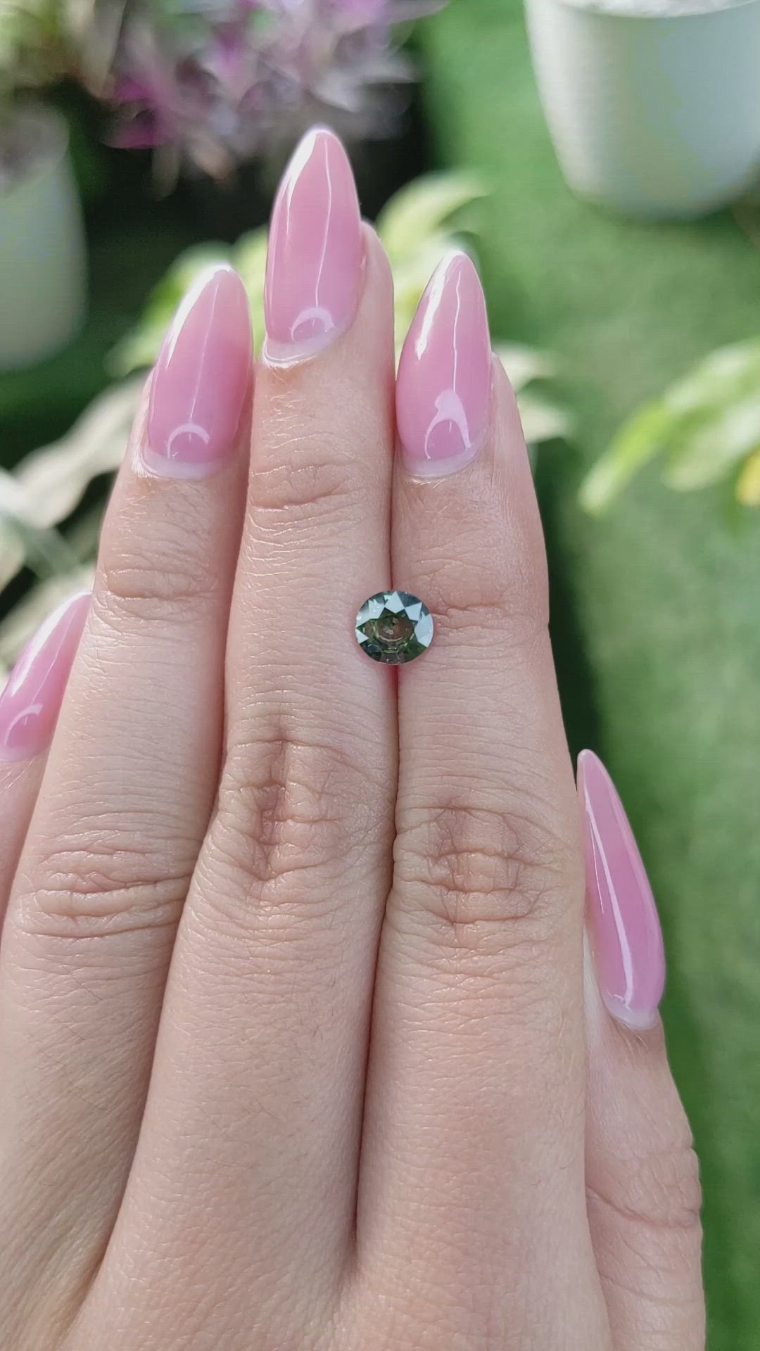 0.99 Ct. Green Sapphire from Madagascar Size Video
