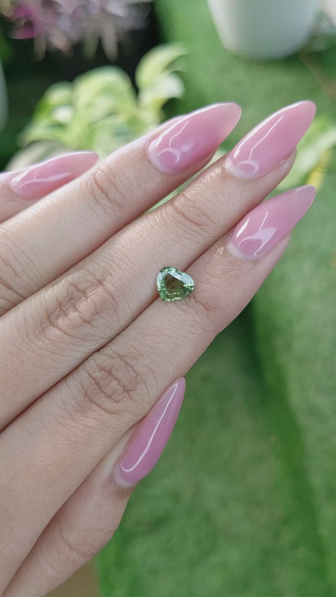 0.98 Ct. Green Sapphire from Australia Size Video