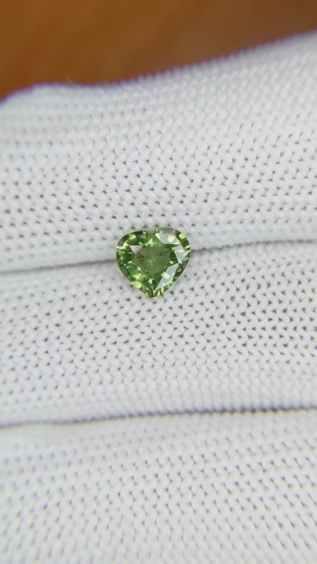 0.98 Ct. Green Sapphire from Australia Size Video