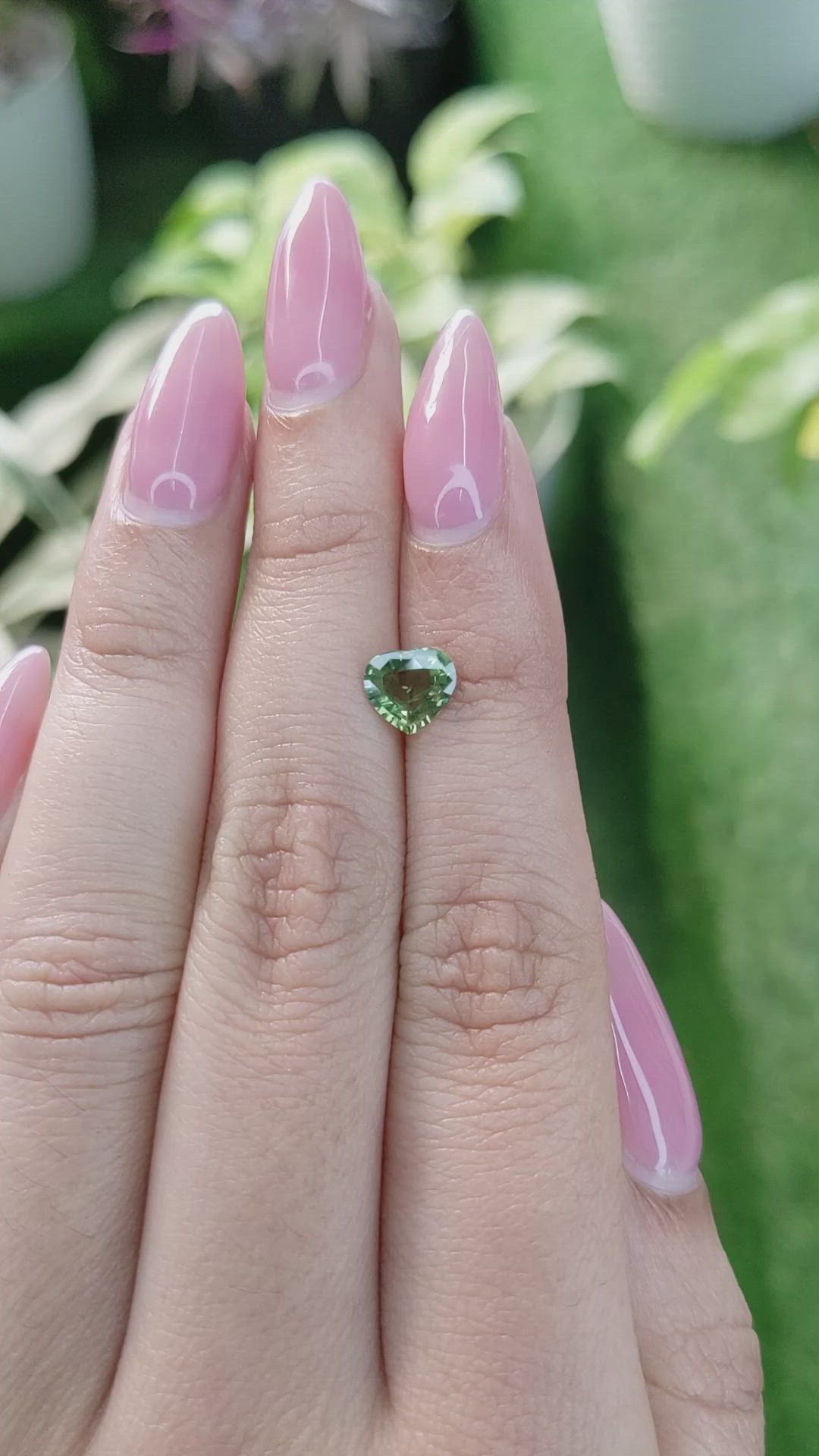 0.98 Ct. Green Sapphire from Australia Size Video