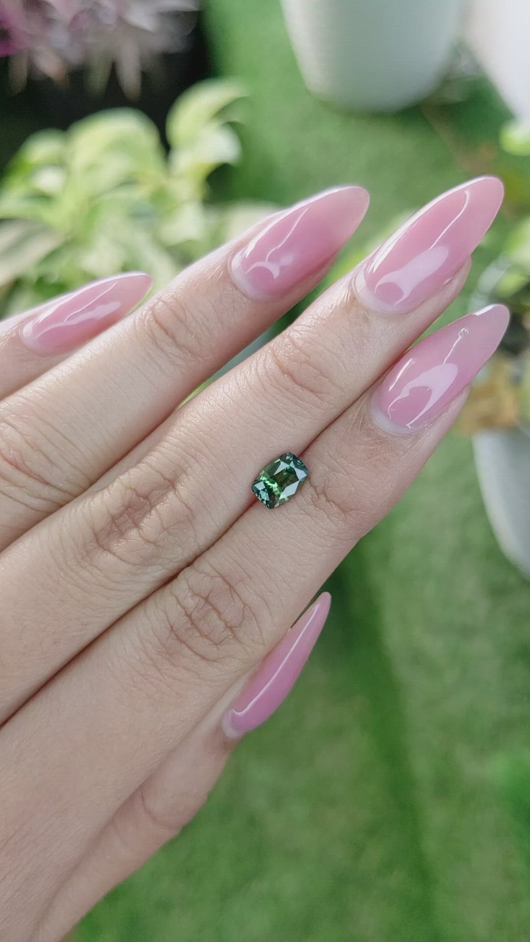 1.13 Ct. Green Sapphire from Madagascar Size Video