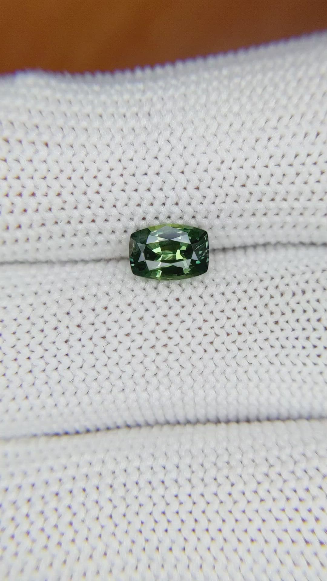 1.13 Ct. Green Sapphire from Madagascar Size Video