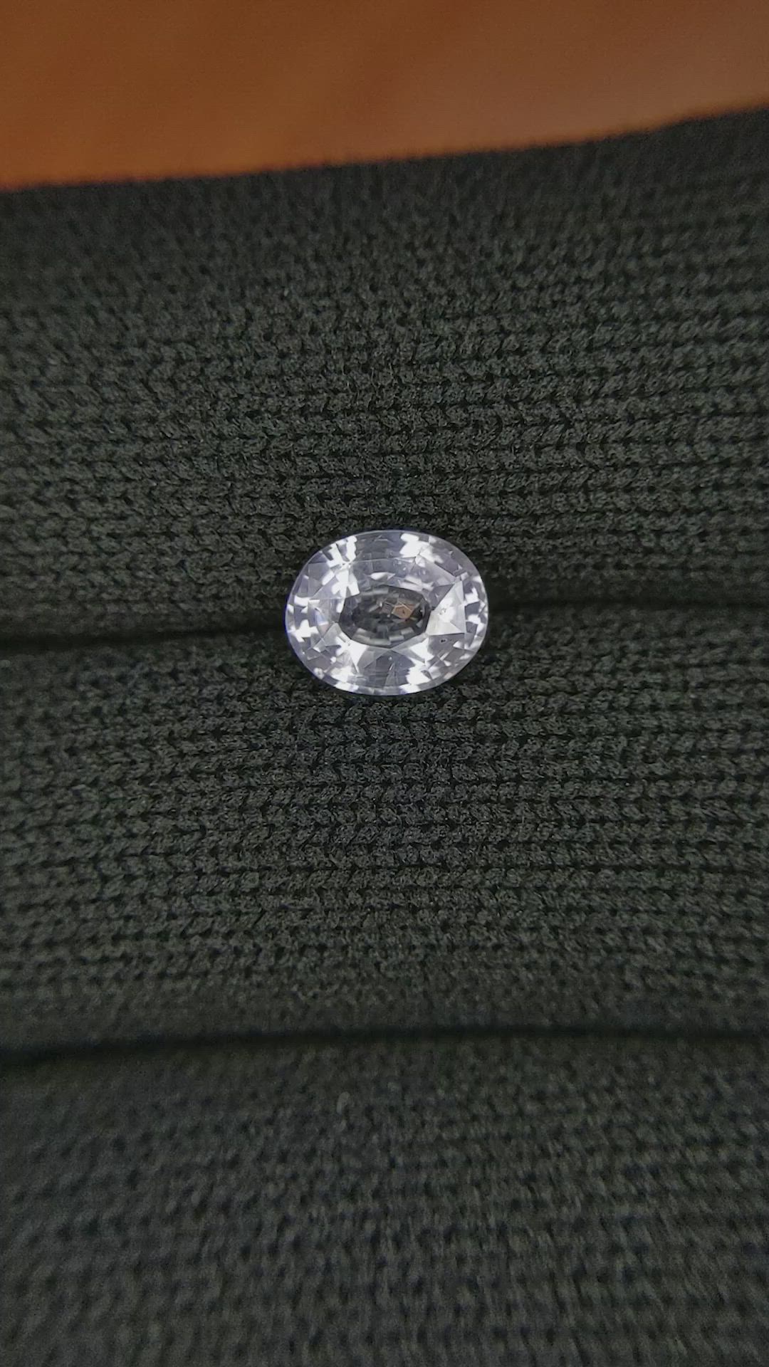 1.32 Ct. White Sapphire from Ceylon (Sri Lanka) Size Video