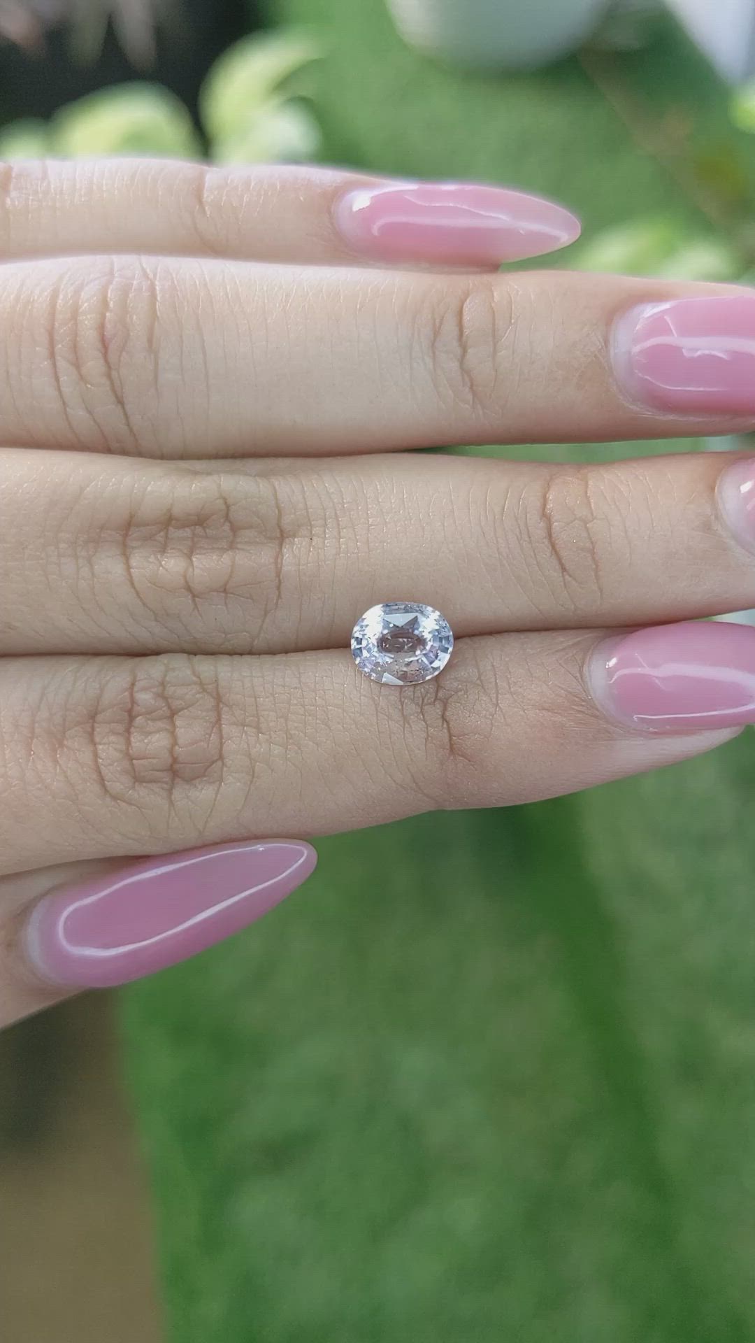 1.32 Ct. White Sapphire from Ceylon (Sri Lanka) Size Video