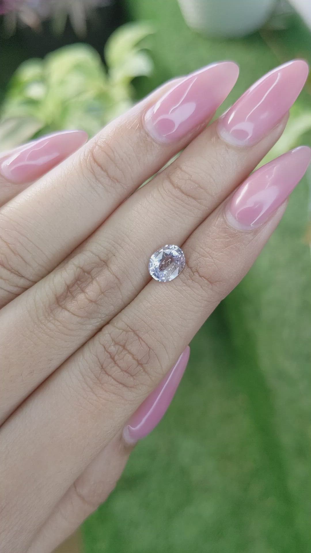 1.32 Ct. White Sapphire from Ceylon (Sri Lanka) Size Video