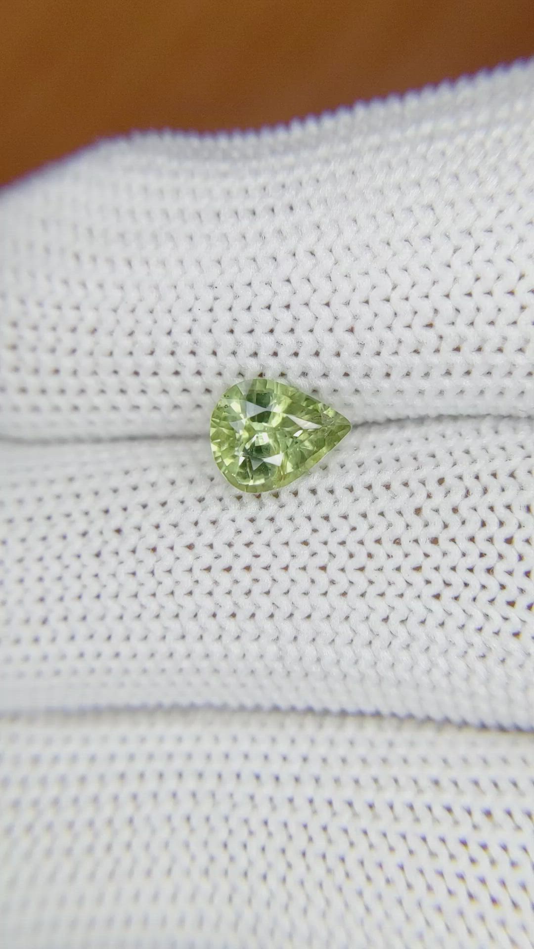1.26 Ct. Yellowish Green Sapphire from Australia Size Video