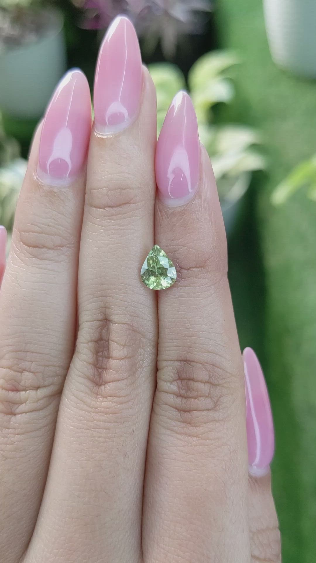 1.26 Ct. Yellowish Green Sapphire from Australia Size Video