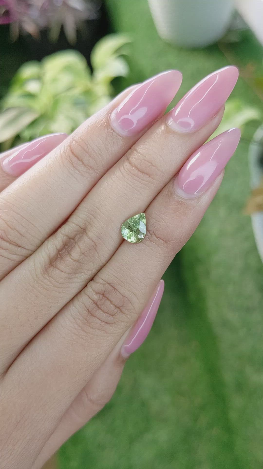 1.26 Ct. Yellowish Green Sapphire from Australia Size Video